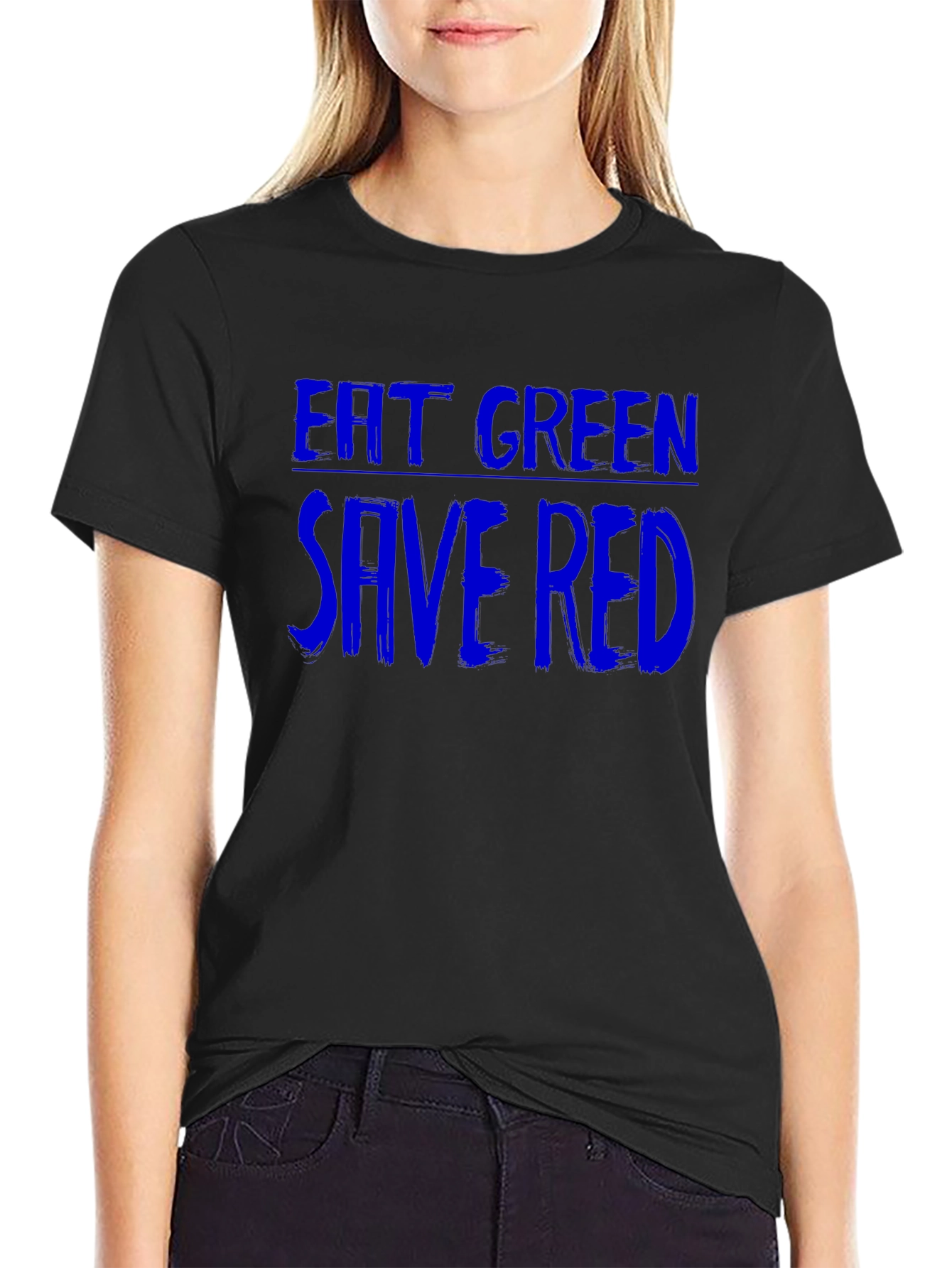 Eat Green Save Red Graphic T-Shirt