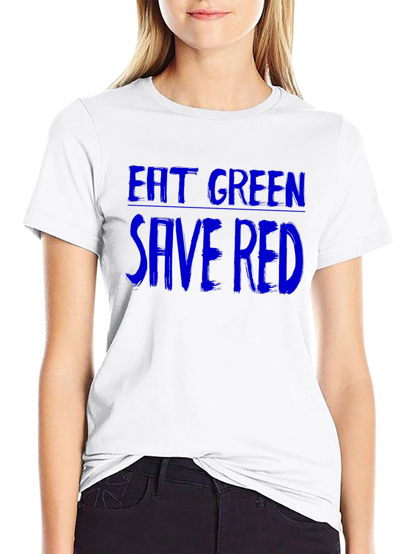 Eat Green Save Red Graphic T-Shirt