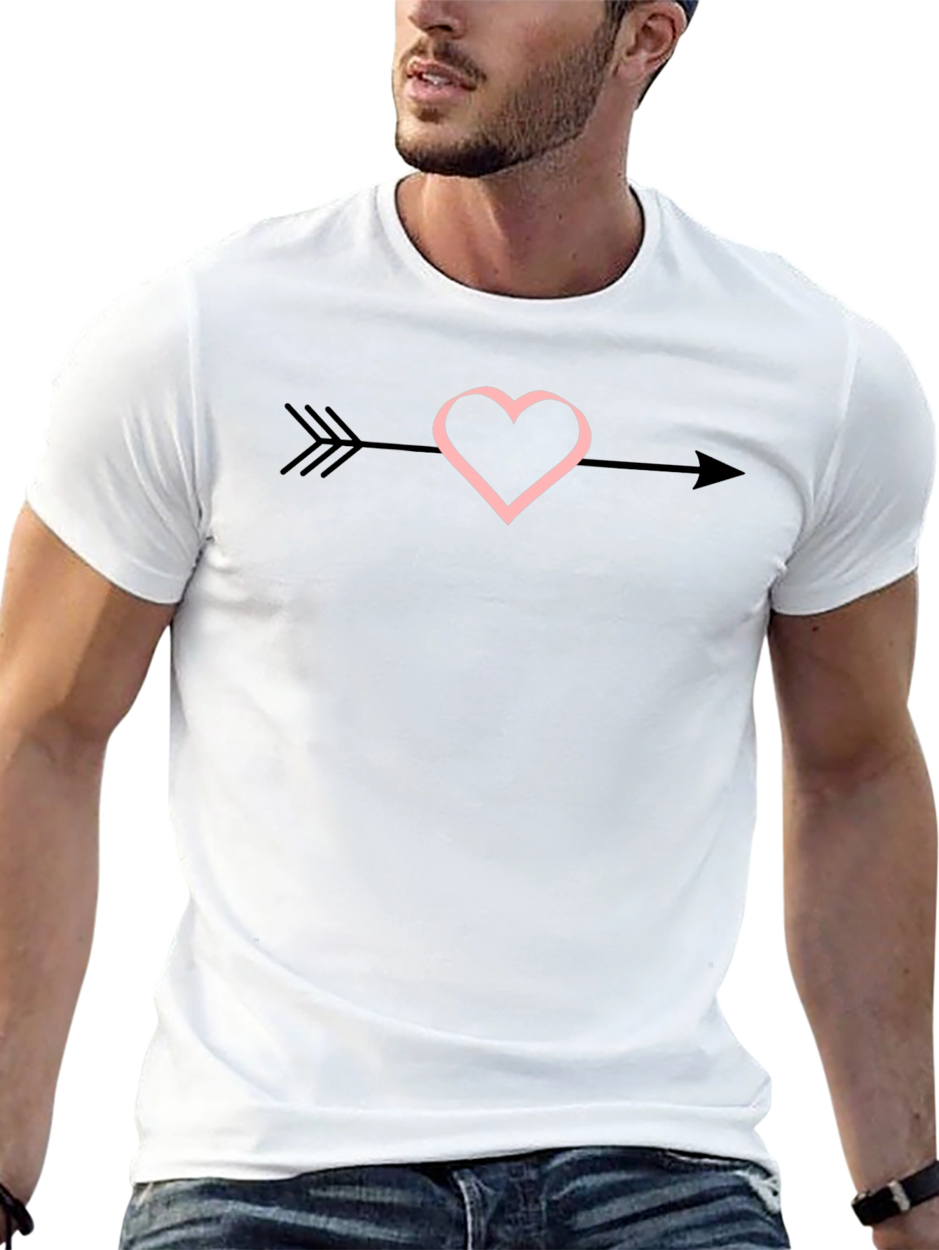 Heart Arrow T-Shirt - Cupids Valentines Day Tee