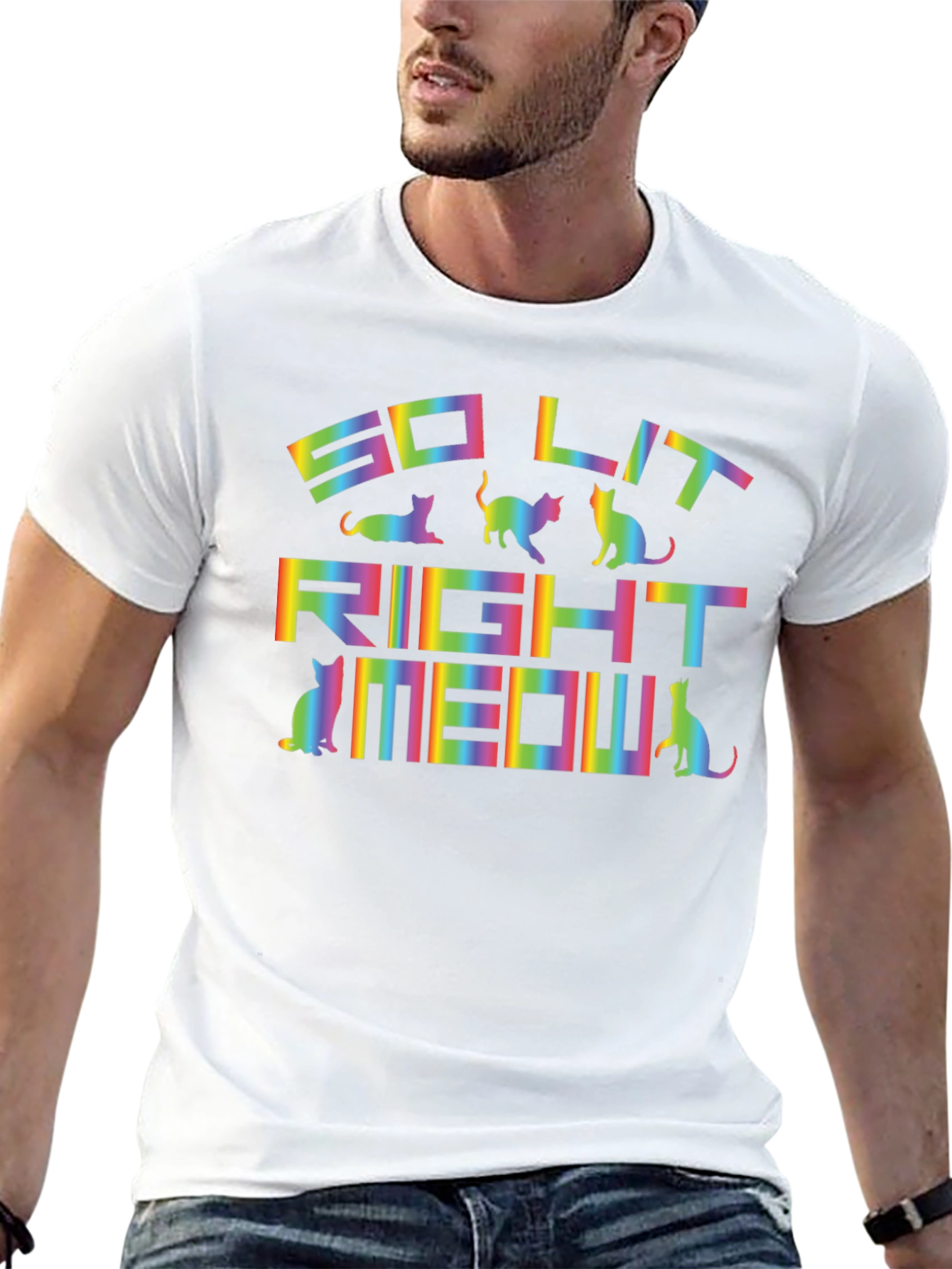 So Lit Right Meow Cat T-Shirt