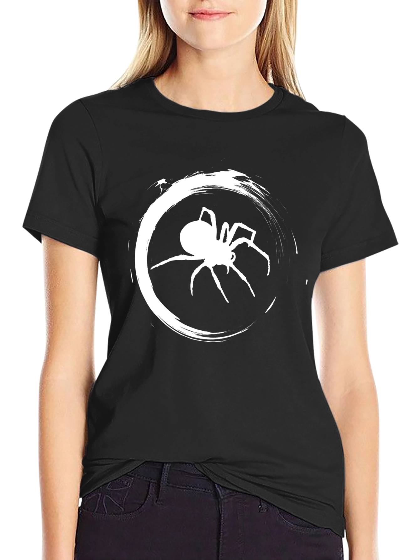 Spider Graphic Tee - Black Cotton Comfort Fit