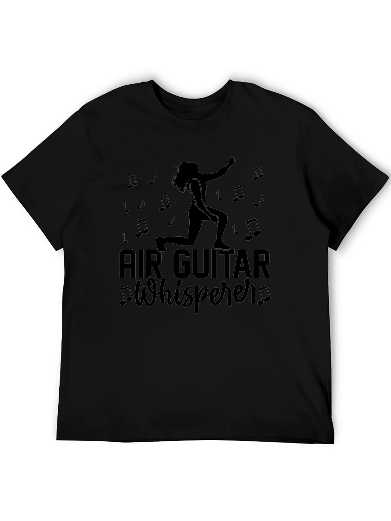 Air Guitar Whisperer Black T-Shirt