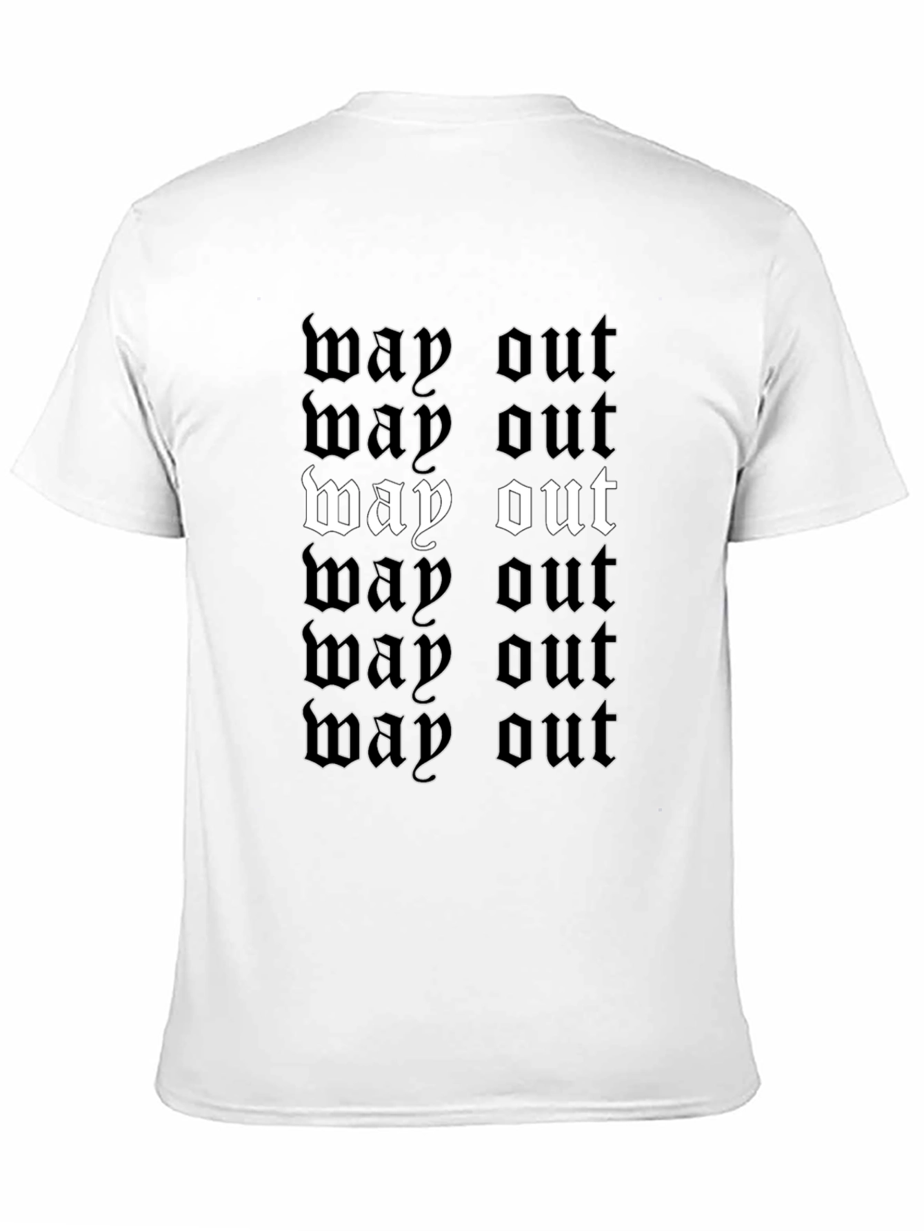 Way Out Graphic Tee - Black Crew Neck T-Shirt