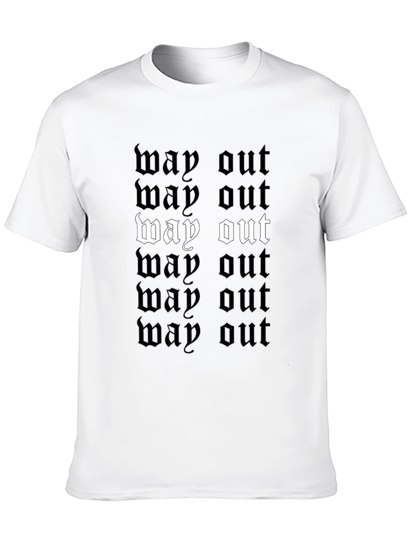 Way Out Graphic Tee - Black Crew Neck T-Shirt