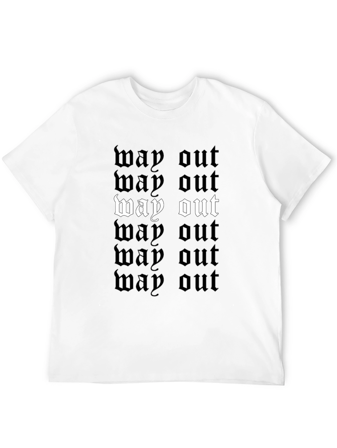 Way Out Graphic Tee - Black Crew Neck T-Shirt