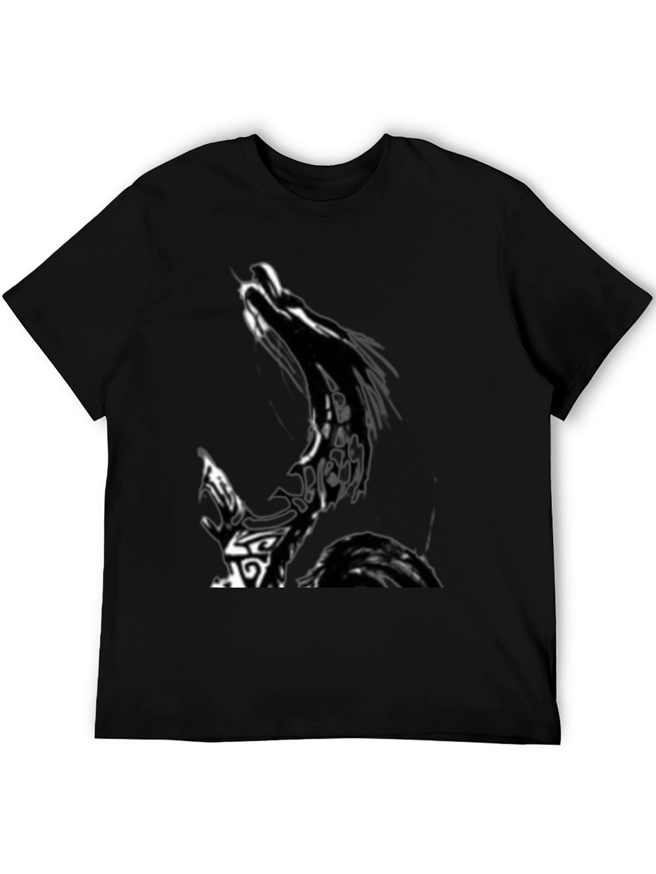 Mens Graphic Print Black T-Shirt