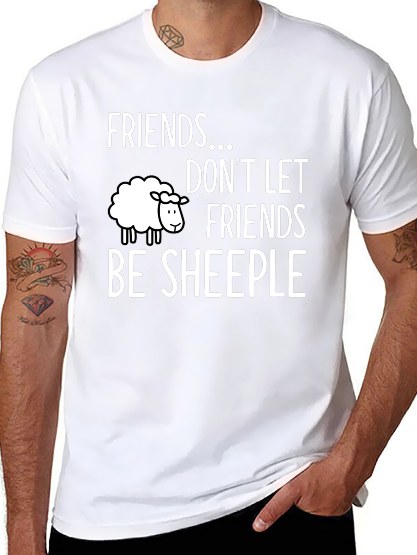 Friends Dont Let Friends Be Sheeple T-Shirt