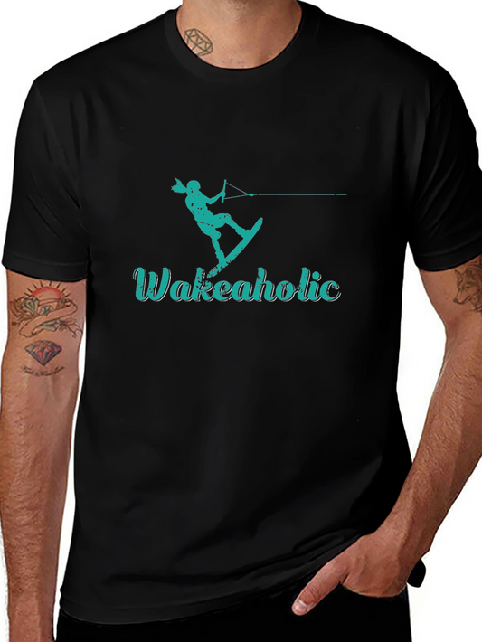 Wakeaholic Graphic Tee - Black T-Shirt