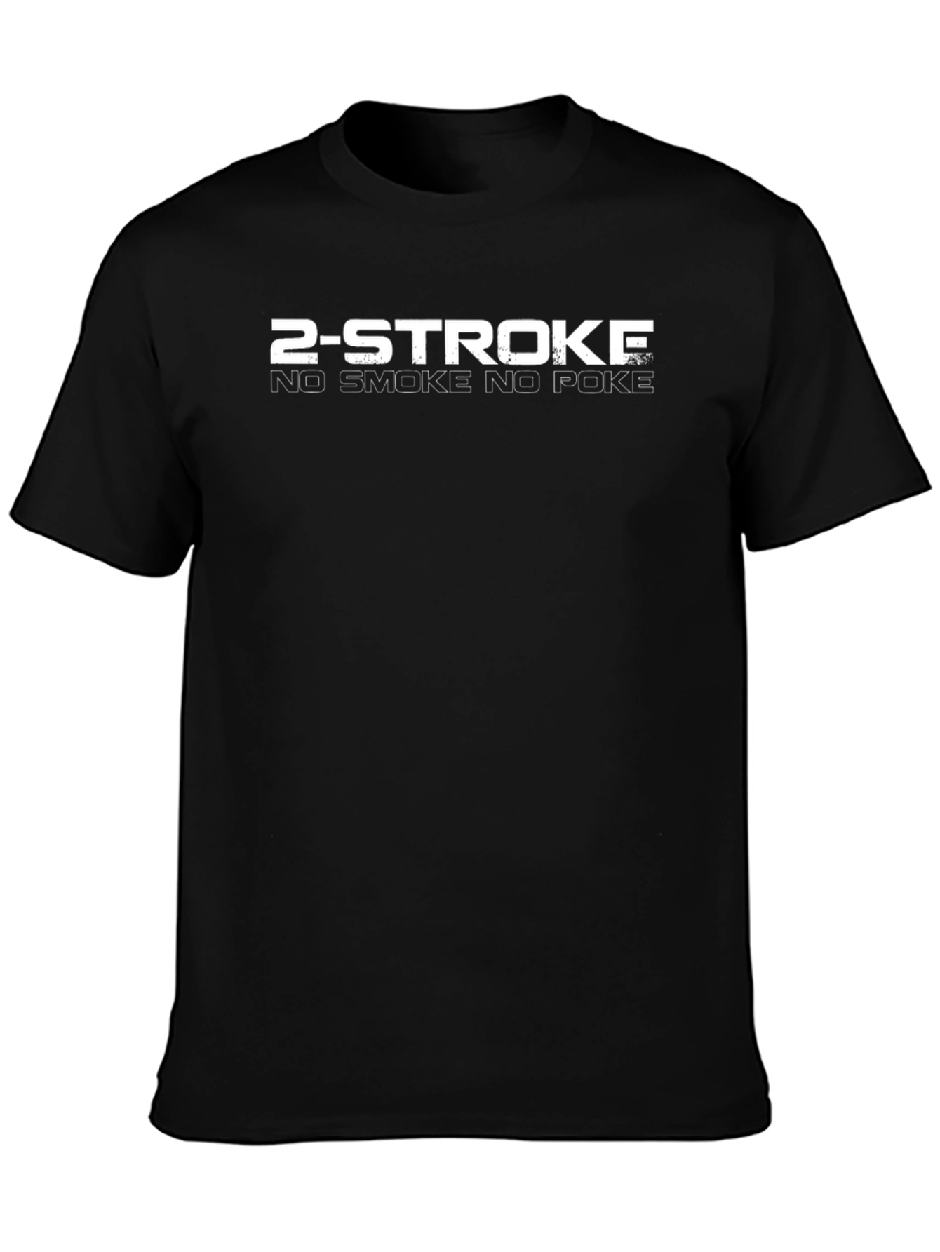 2-Stroke No Smoke No Poke Black Graphic Tee