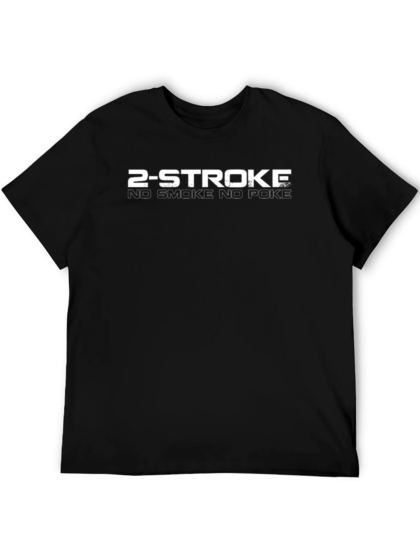 2-Stroke No Smoke No Poke Black Graphic Tee