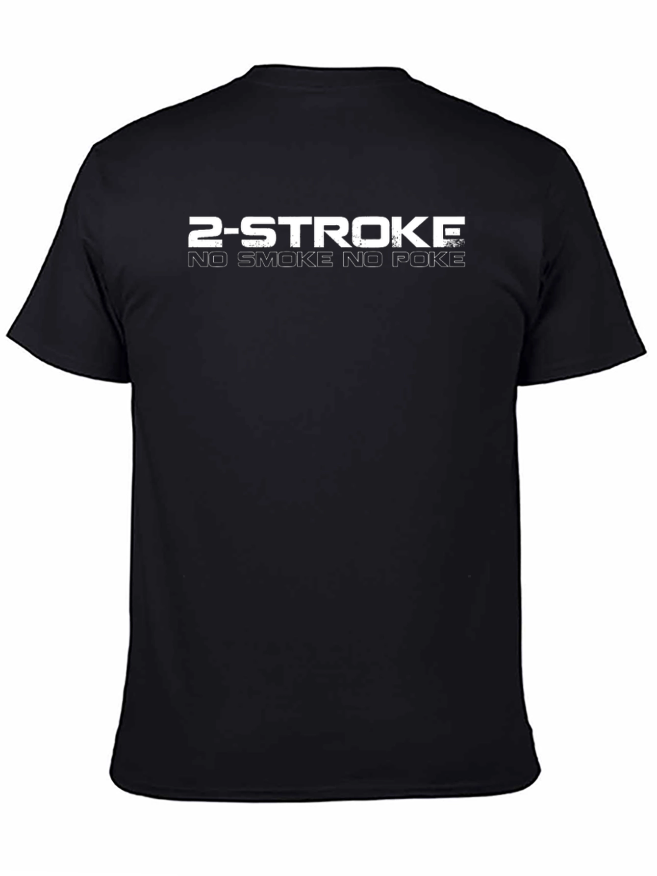 2-Stroke No Smoke No Poke Black Graphic Tee
