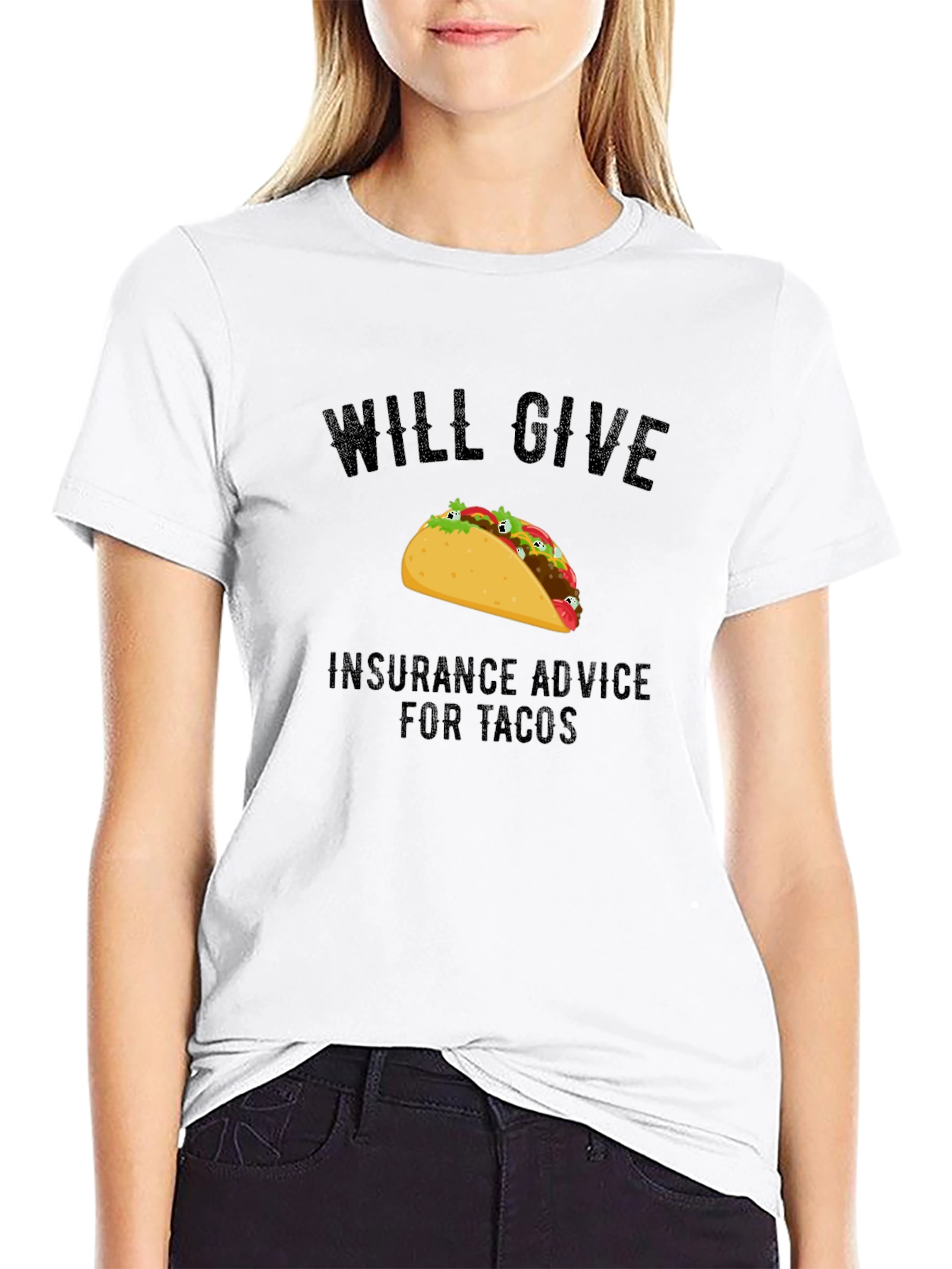 Taco Insurance Advice Mens Black T-Shirt