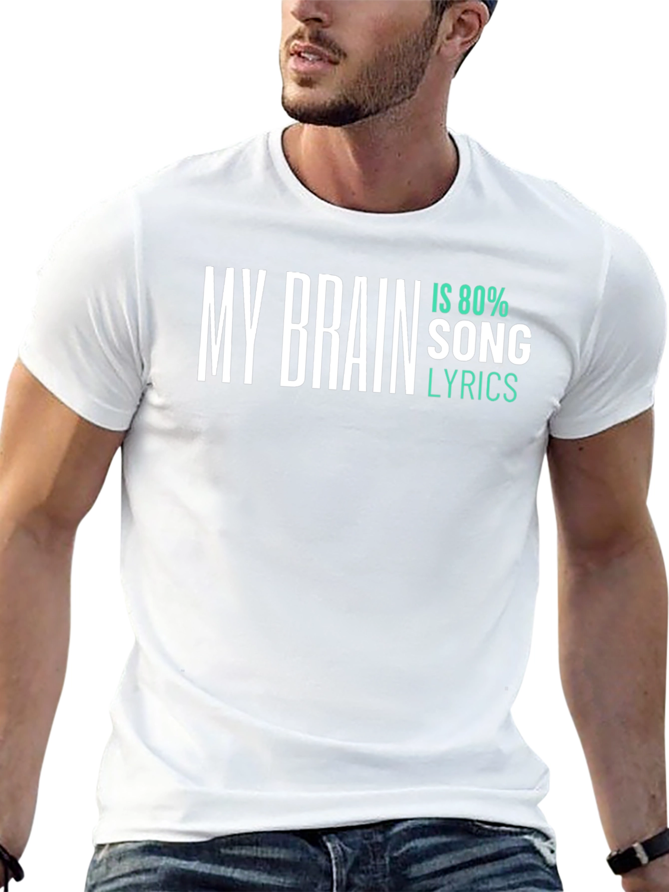 My Brain Is 80% Song Lyrics T-Shirt