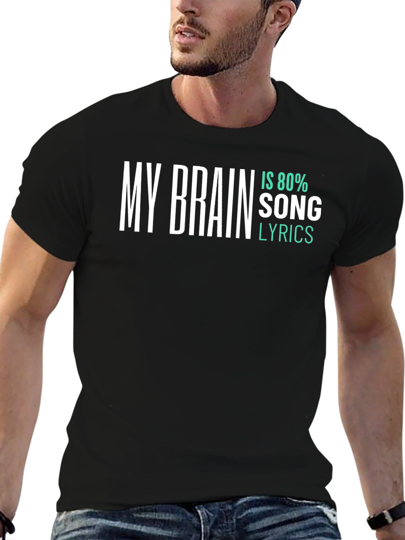 My Brain Is 80% Song Lyrics T-Shirt