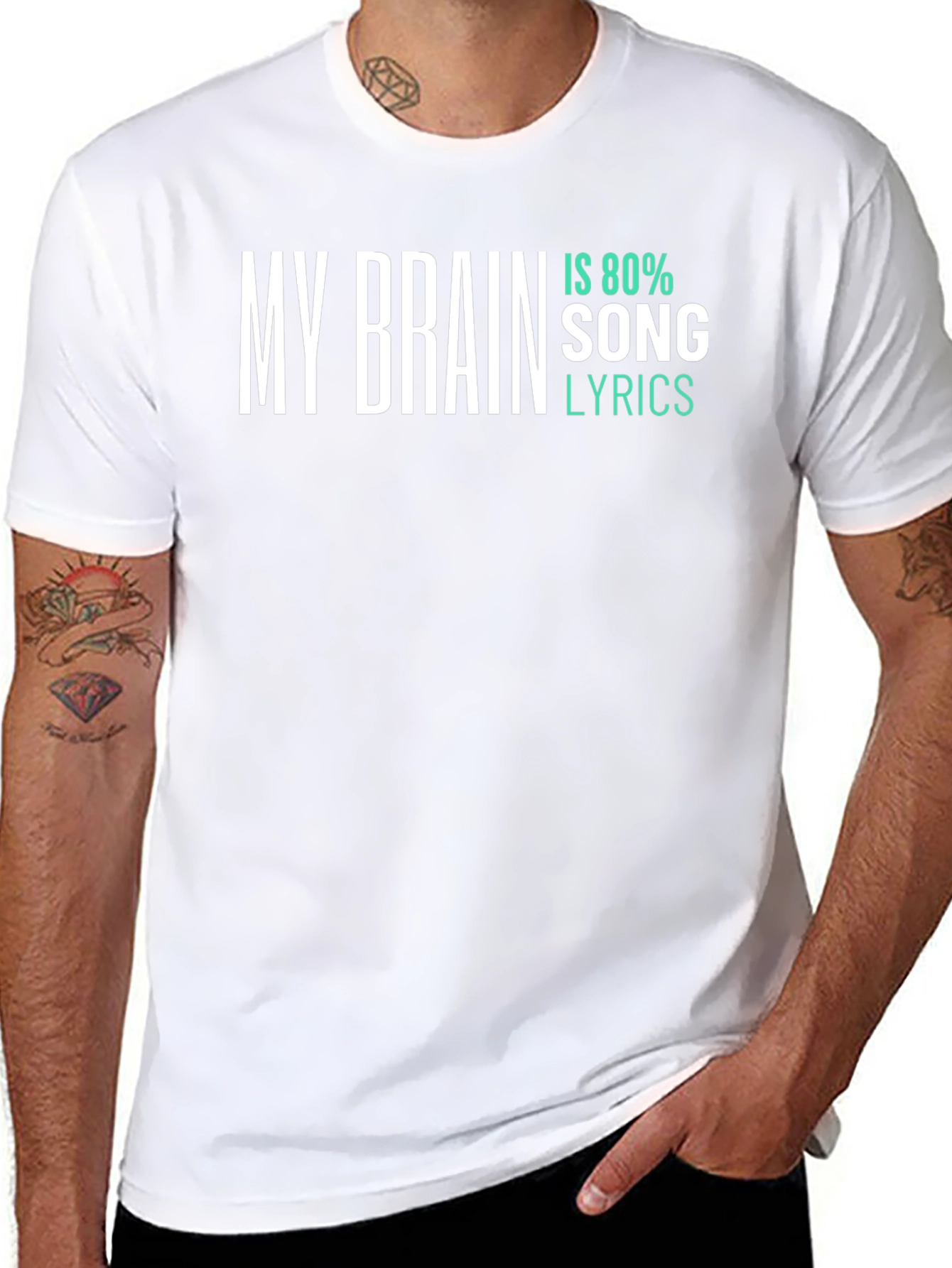 My Brain Is 80% Song Lyrics T-Shirt
