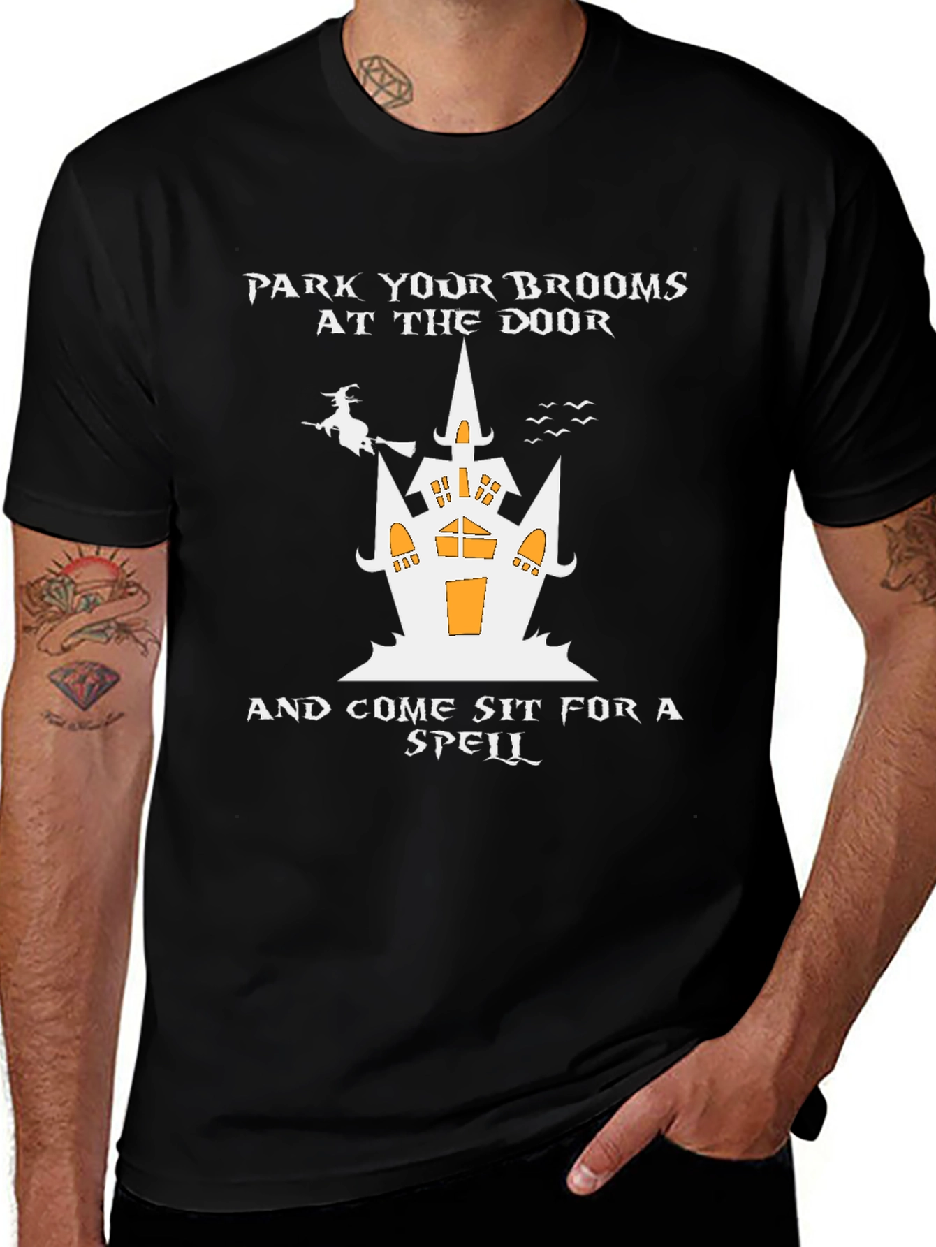 Halloween T-Shirt: Park Your Brooms