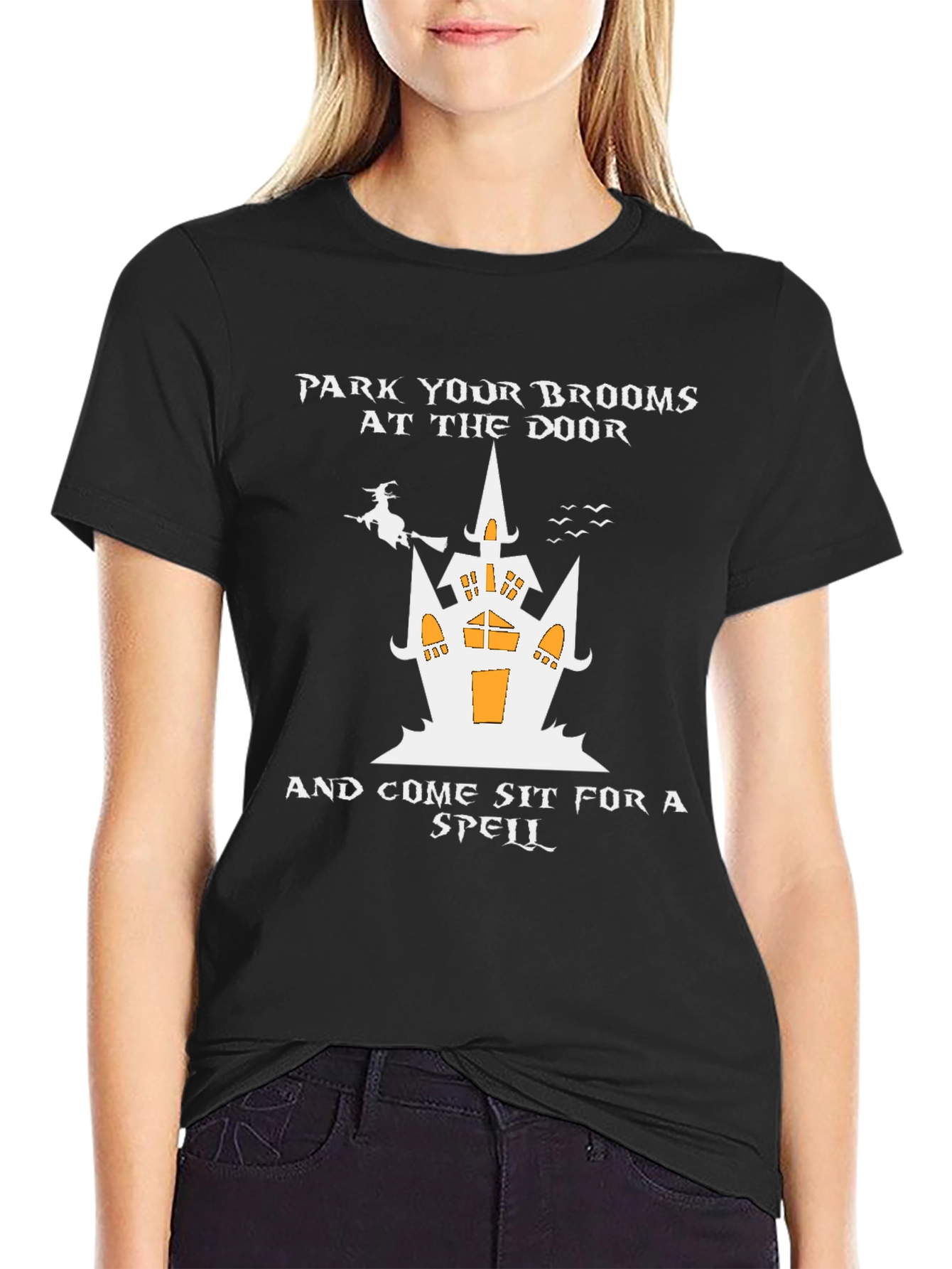 Halloween T-Shirt: Park Your Brooms