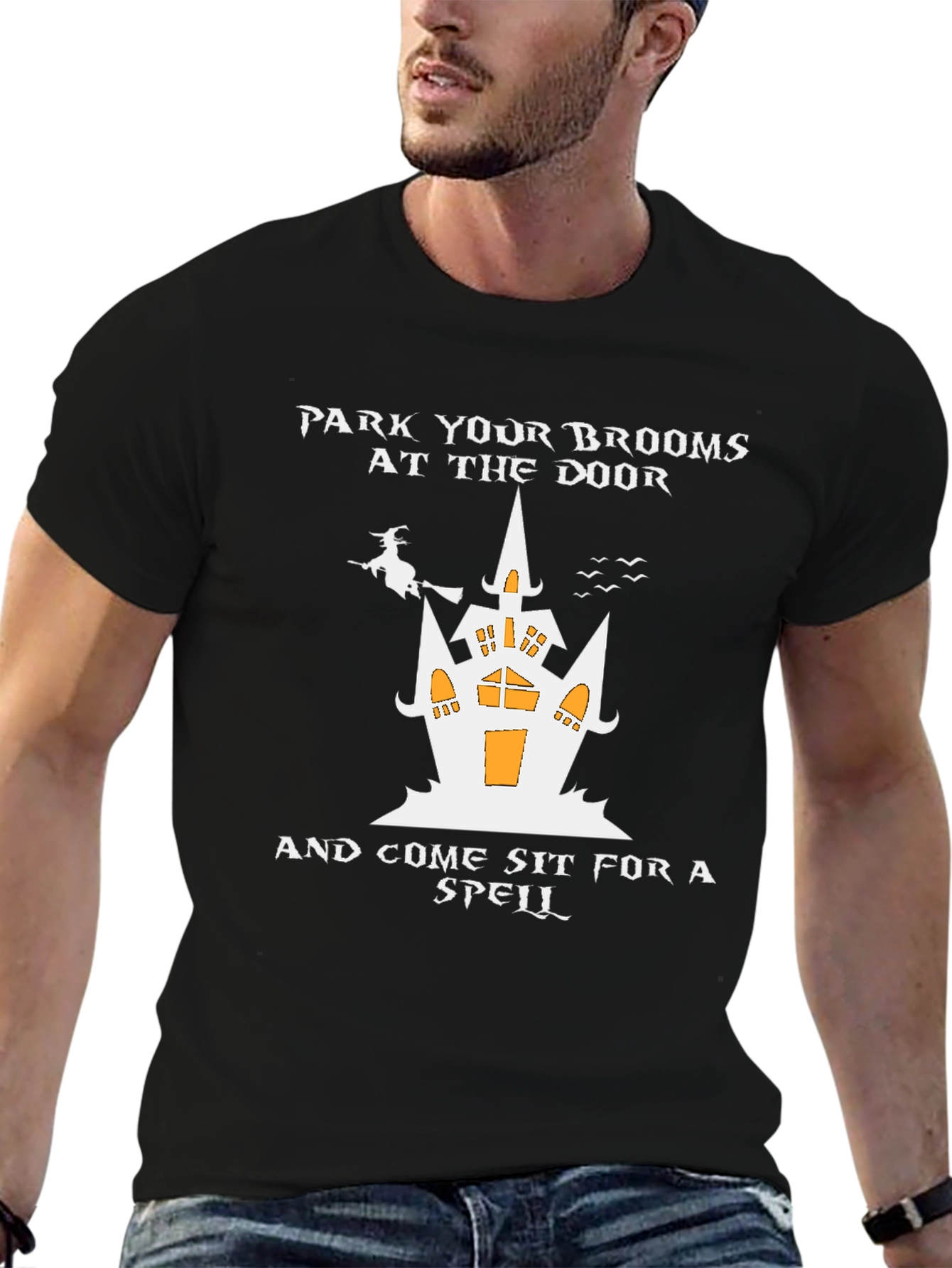 Halloween T-Shirt: Park Your Brooms