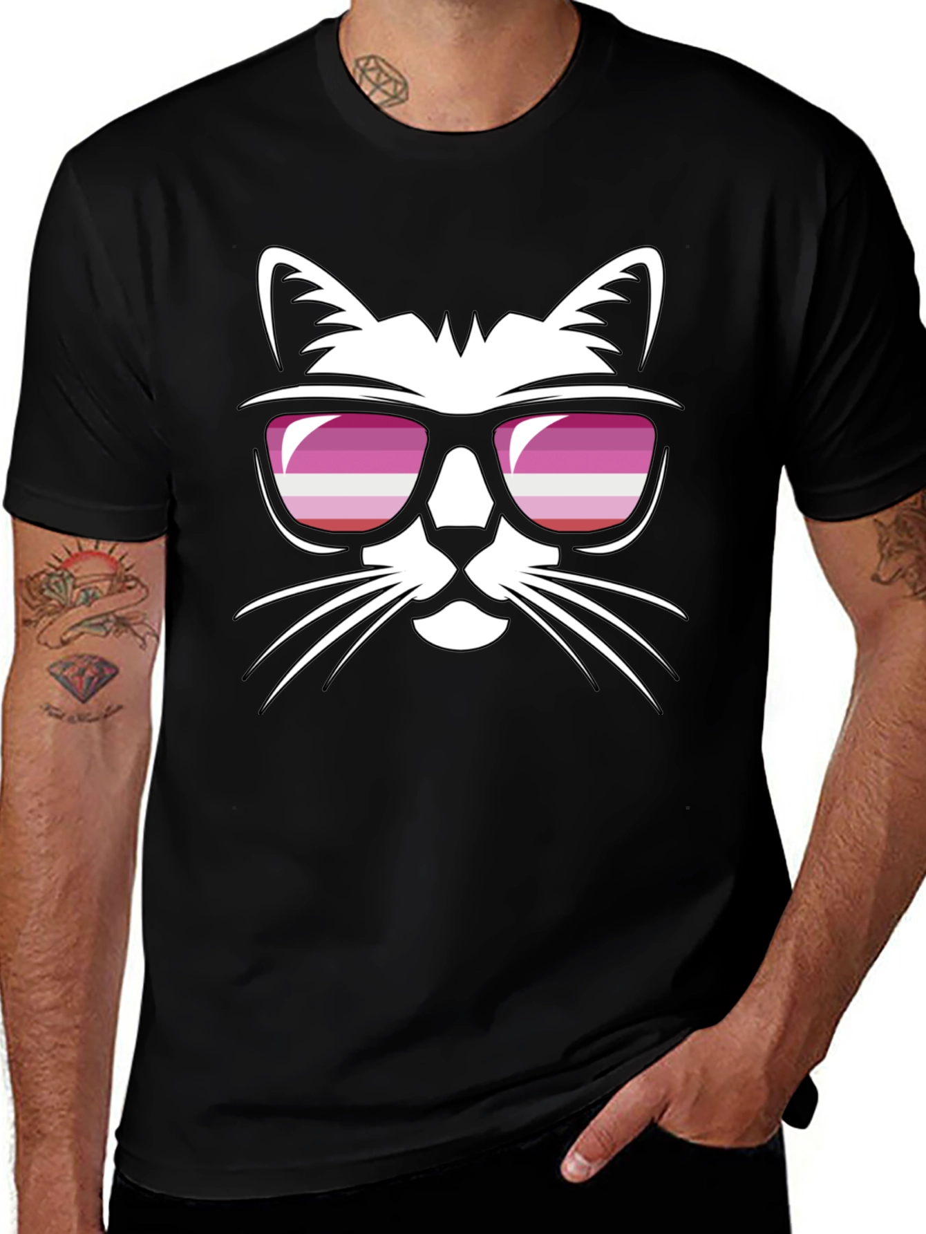 Cool Cat Lesbian Pride T-Shirt