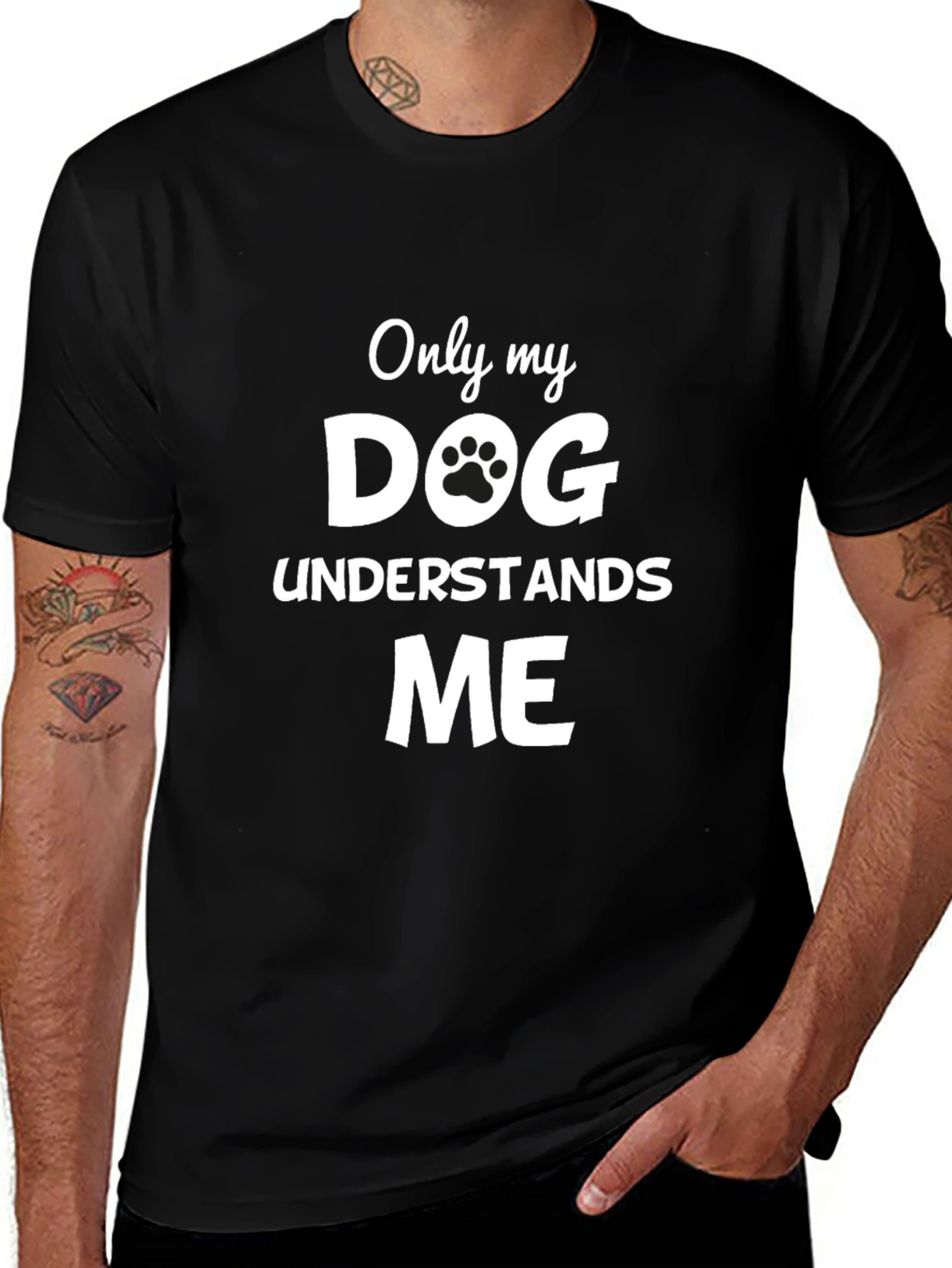 Only My Dog Understands Me - Funny T-Shirt