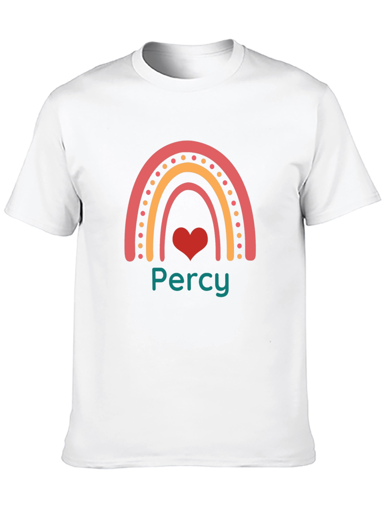 Personalized Rainbow Heart T-Shirt - Add Your Name!