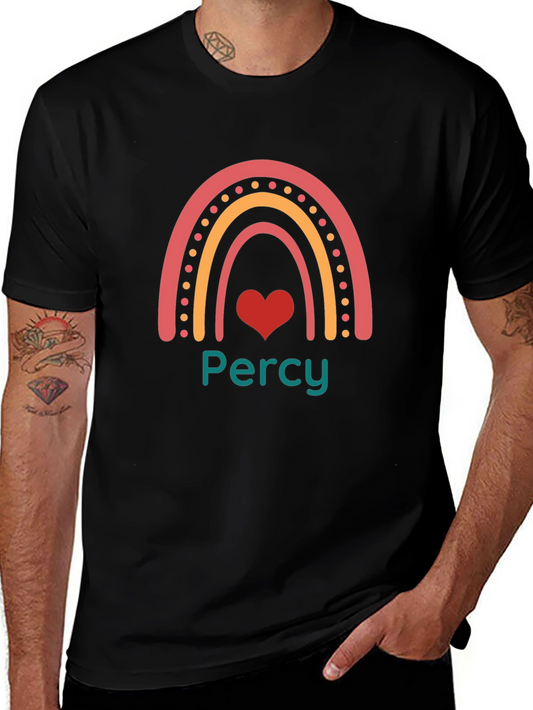 Personalized Rainbow Heart T-Shirt - Add Your Name!