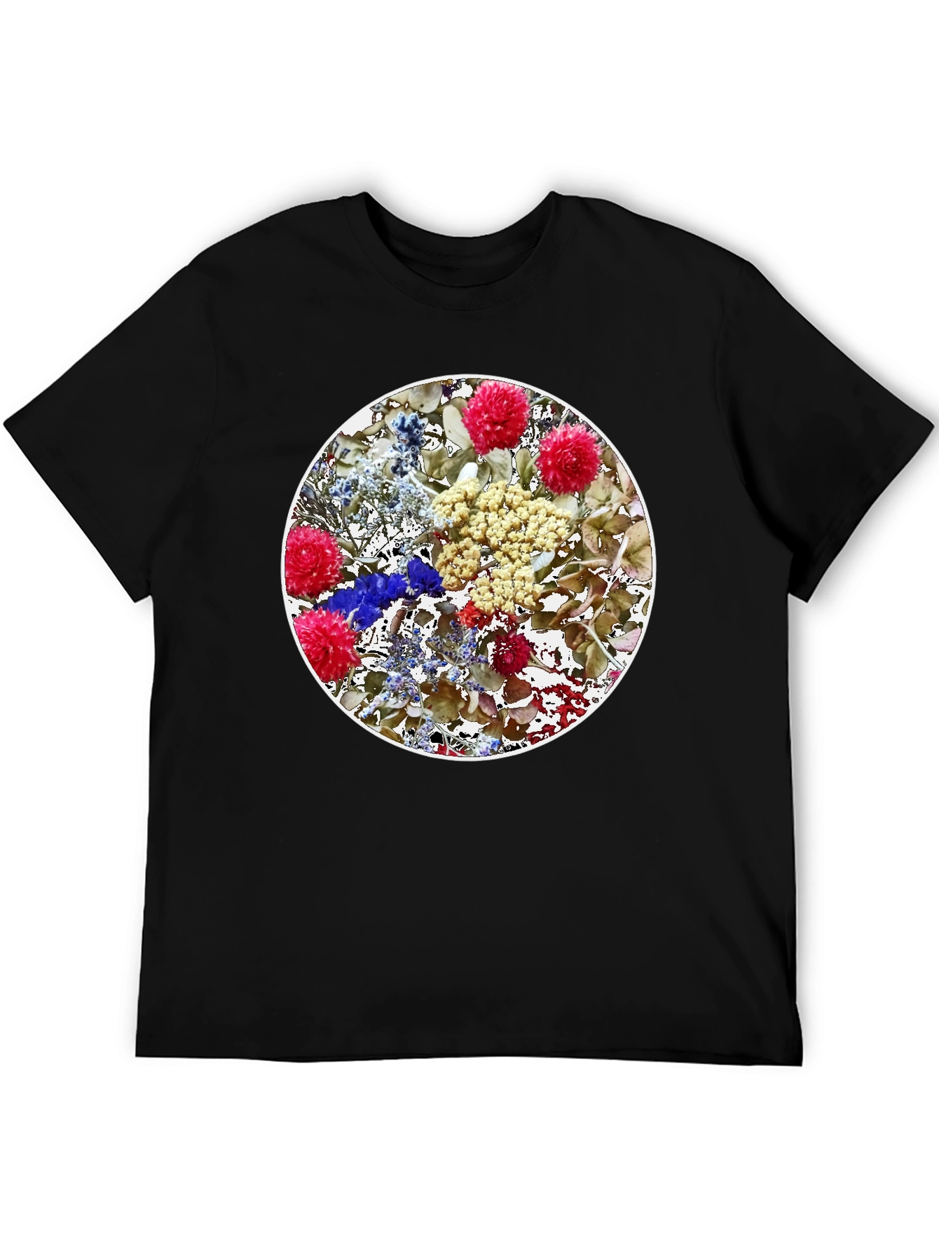 Floral Medallion Black T-Shirt