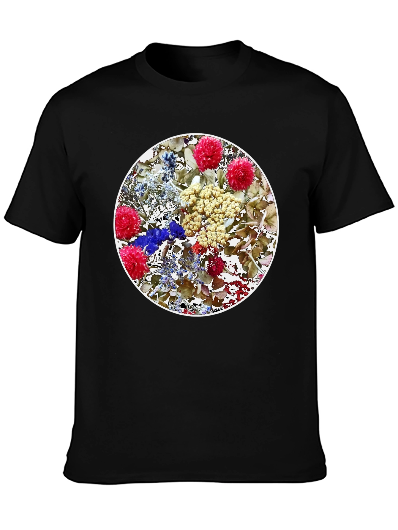 Floral Medallion Black T-Shirt