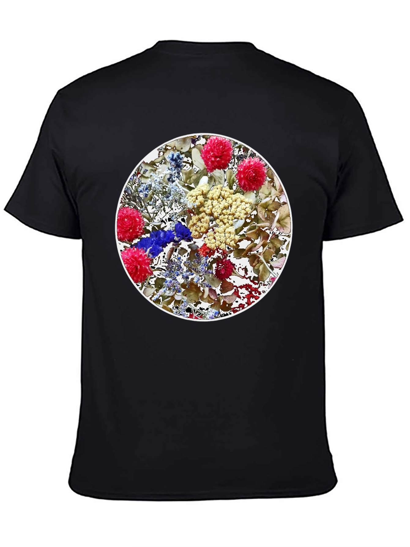 Floral Medallion Black T-Shirt