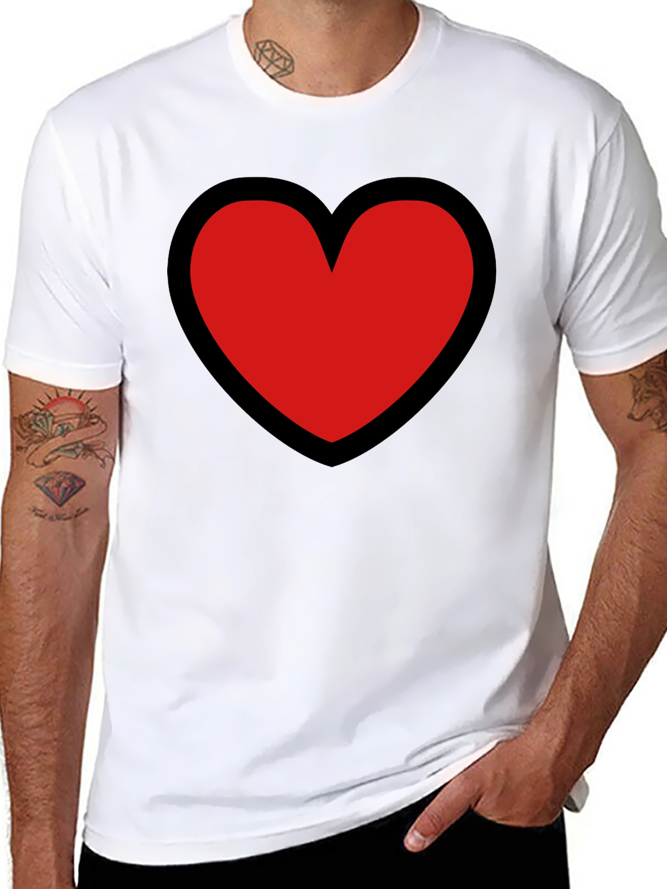 Heart Graphic T-Shirt - Bold & Stylish