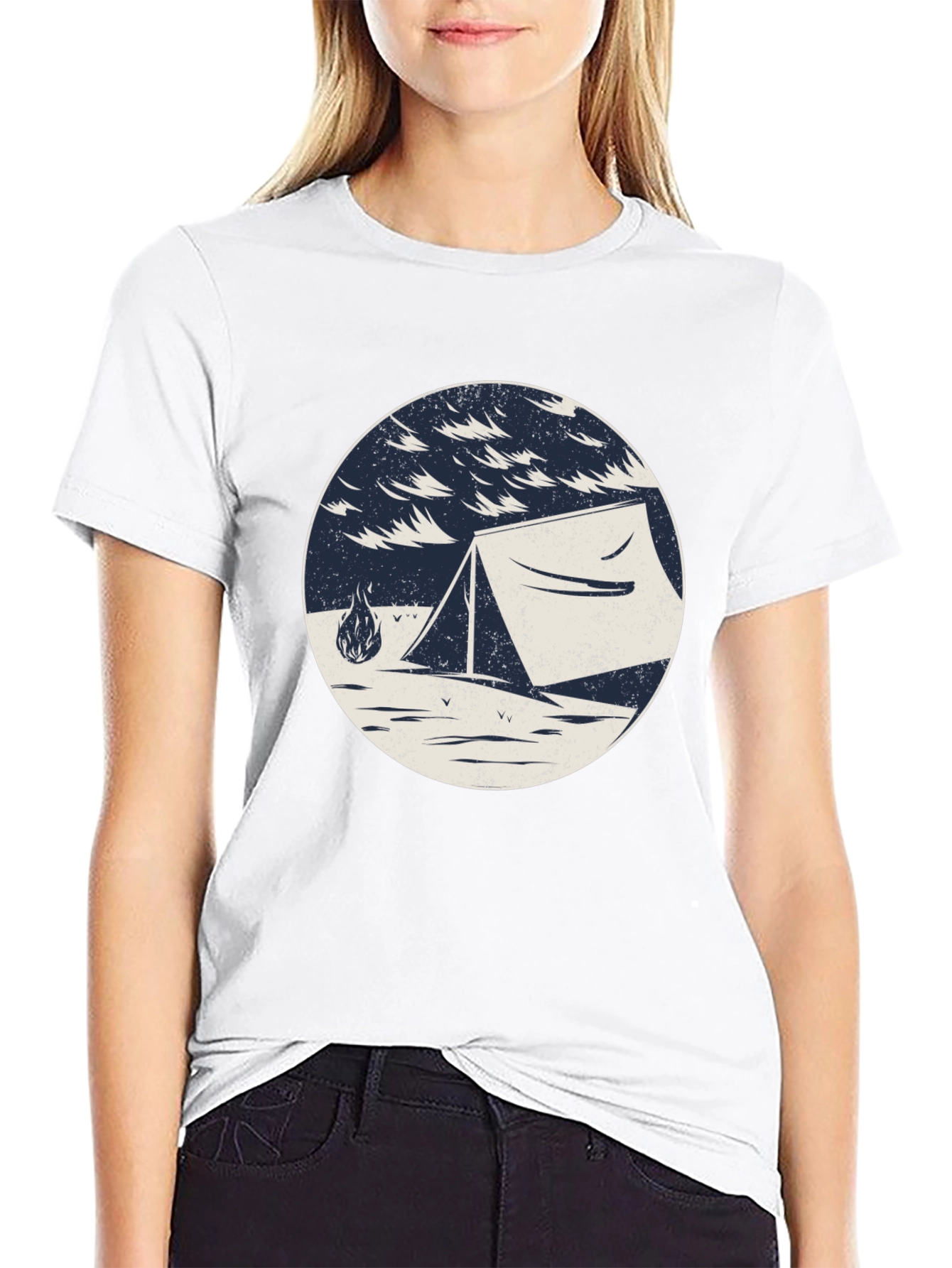 Camping Tent Graphic Tee - Outdoor Adventure Shirt