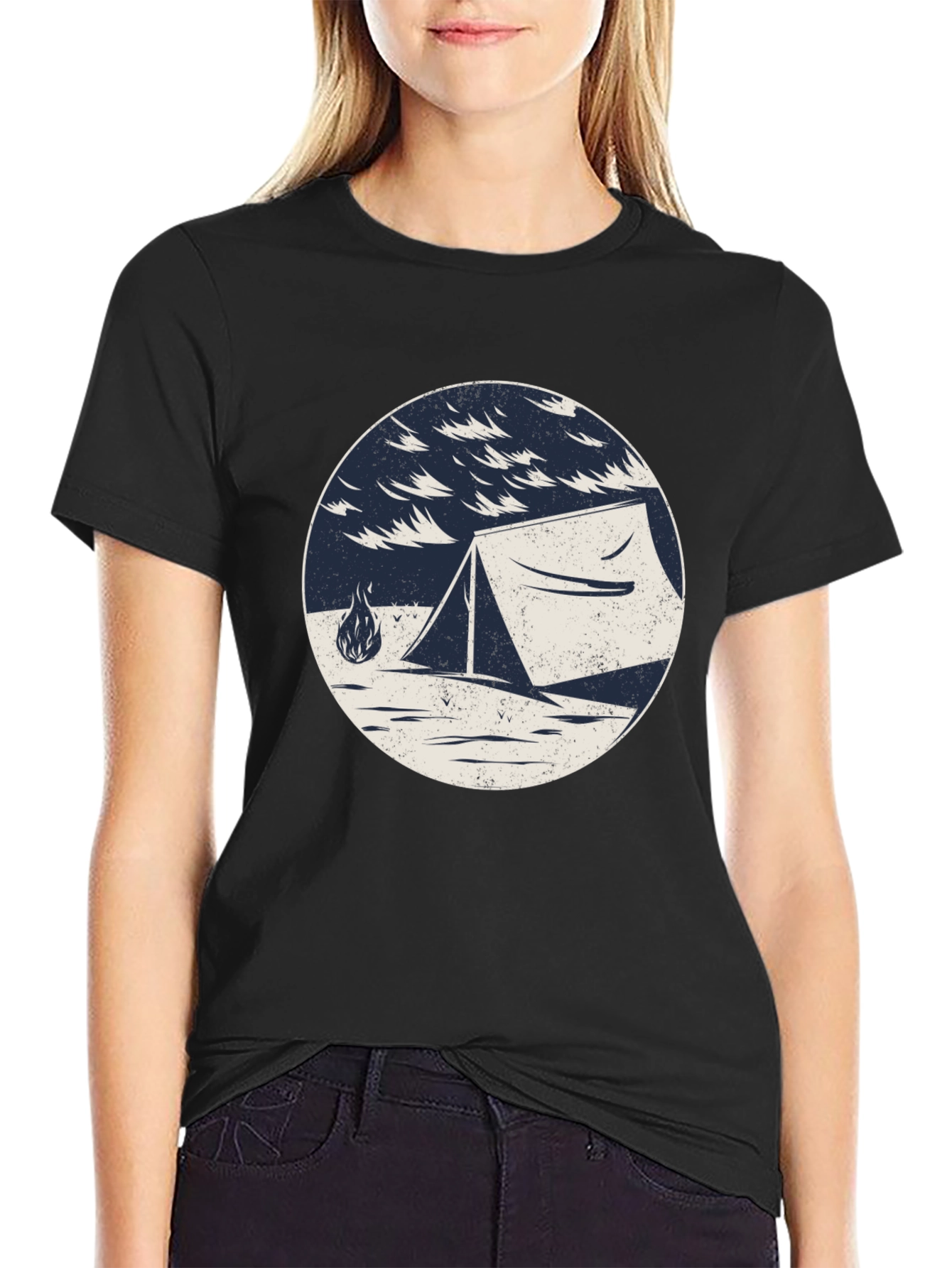Camping Tent Graphic Tee - Outdoor Adventure Shirt