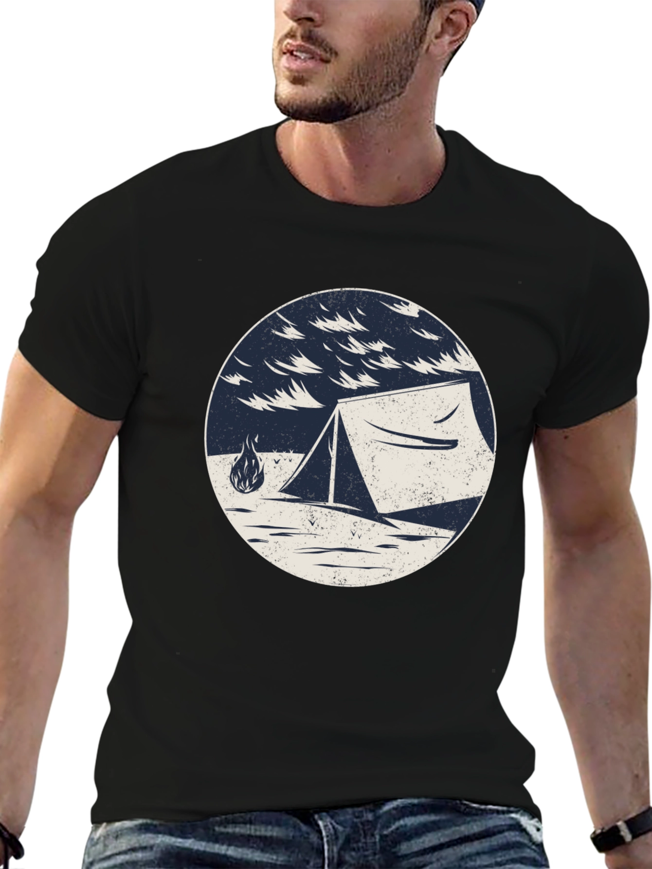 Camping Tent Graphic Tee - Outdoor Adventure Shirt