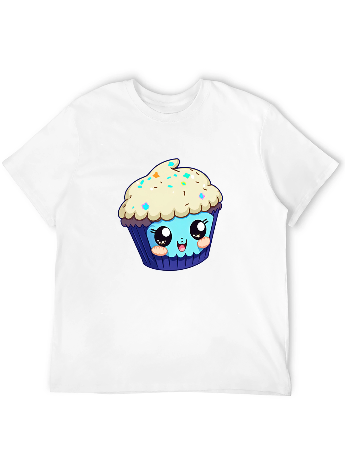Cute Cupcake Graphic Tee - Black