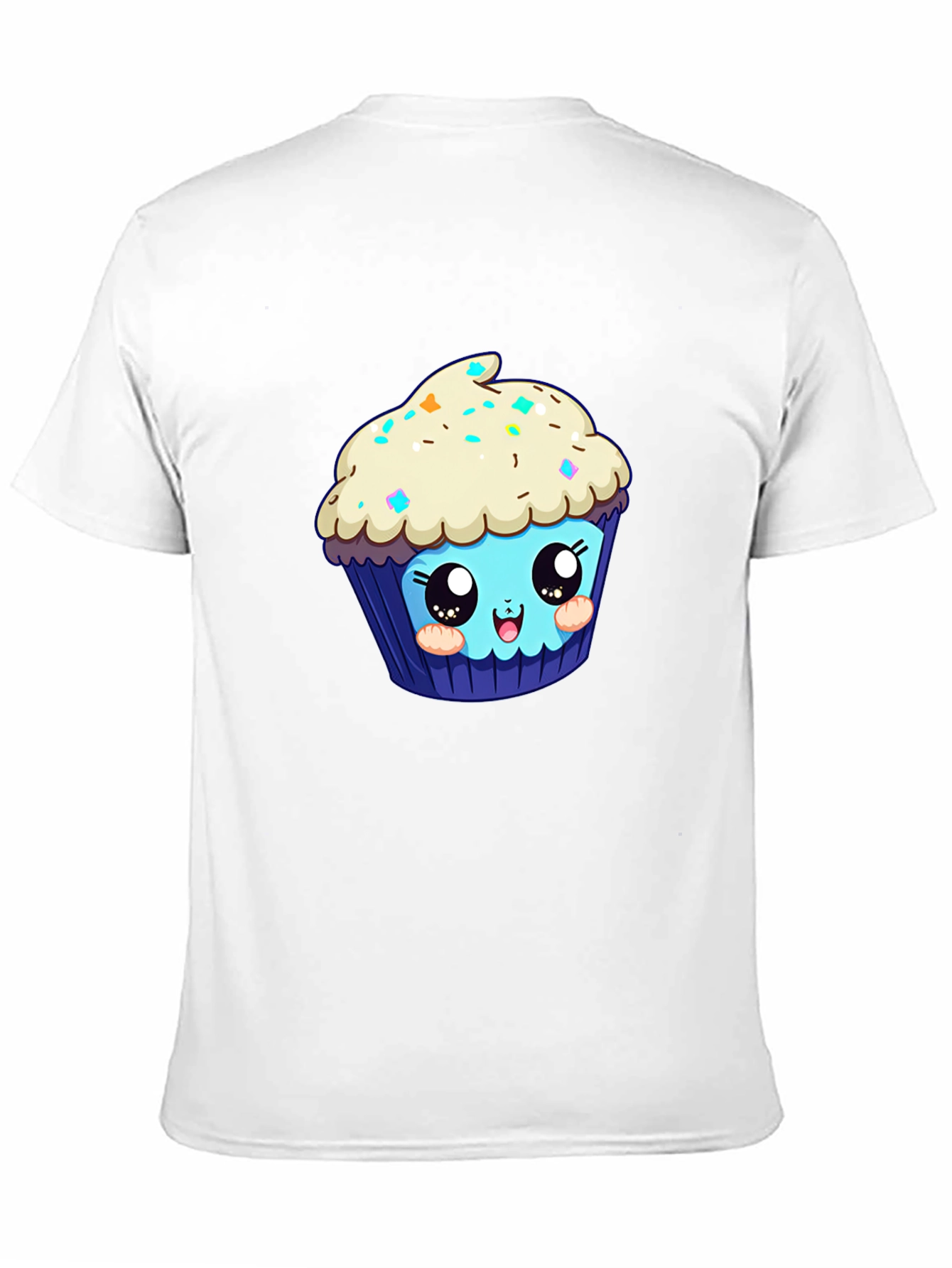 Cute Cupcake Graphic Tee - Black