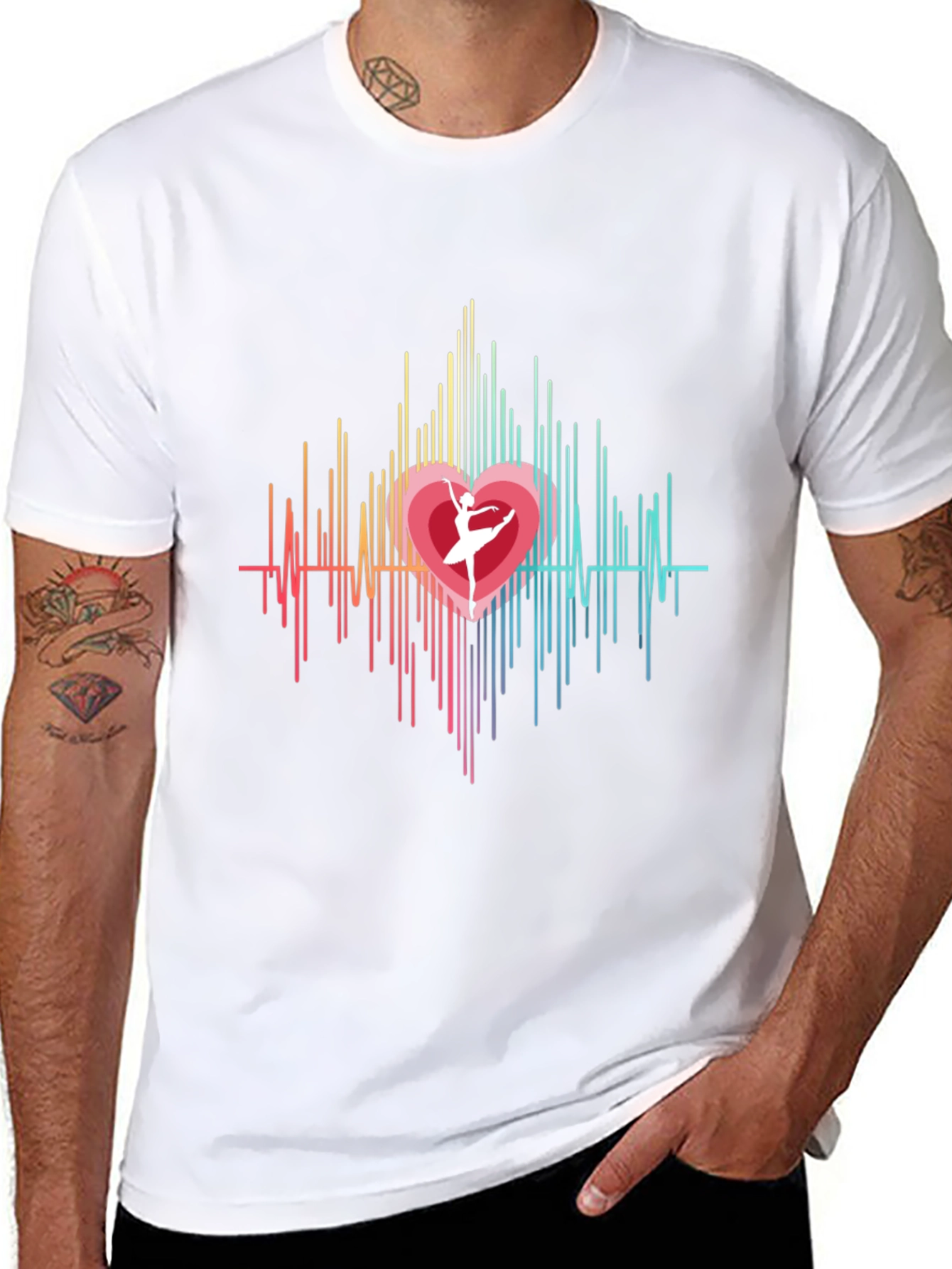 Heartbeat Ballerina Graphic Tee - Black