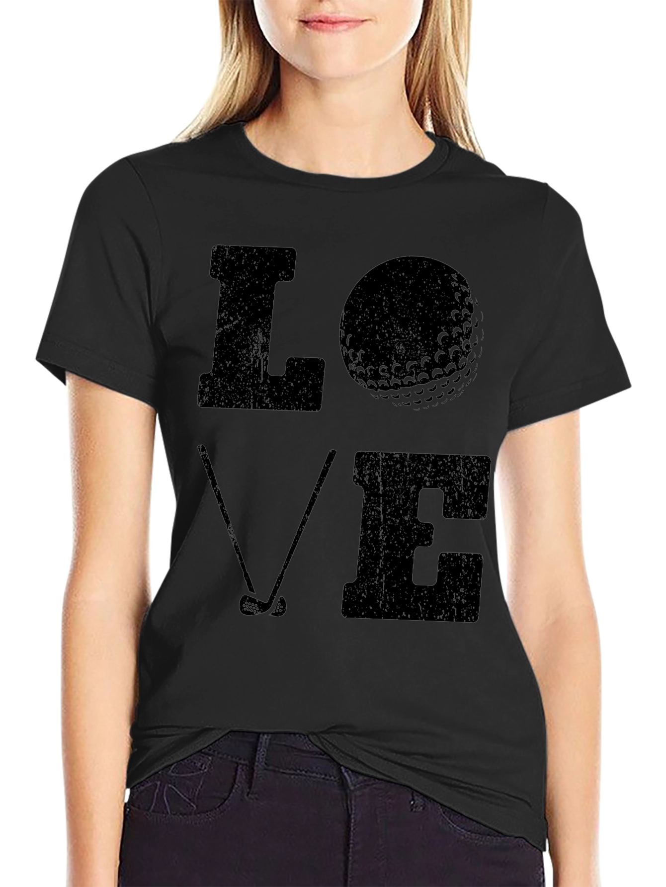 Love Golf T-Shirt - Black Graphic Tee
