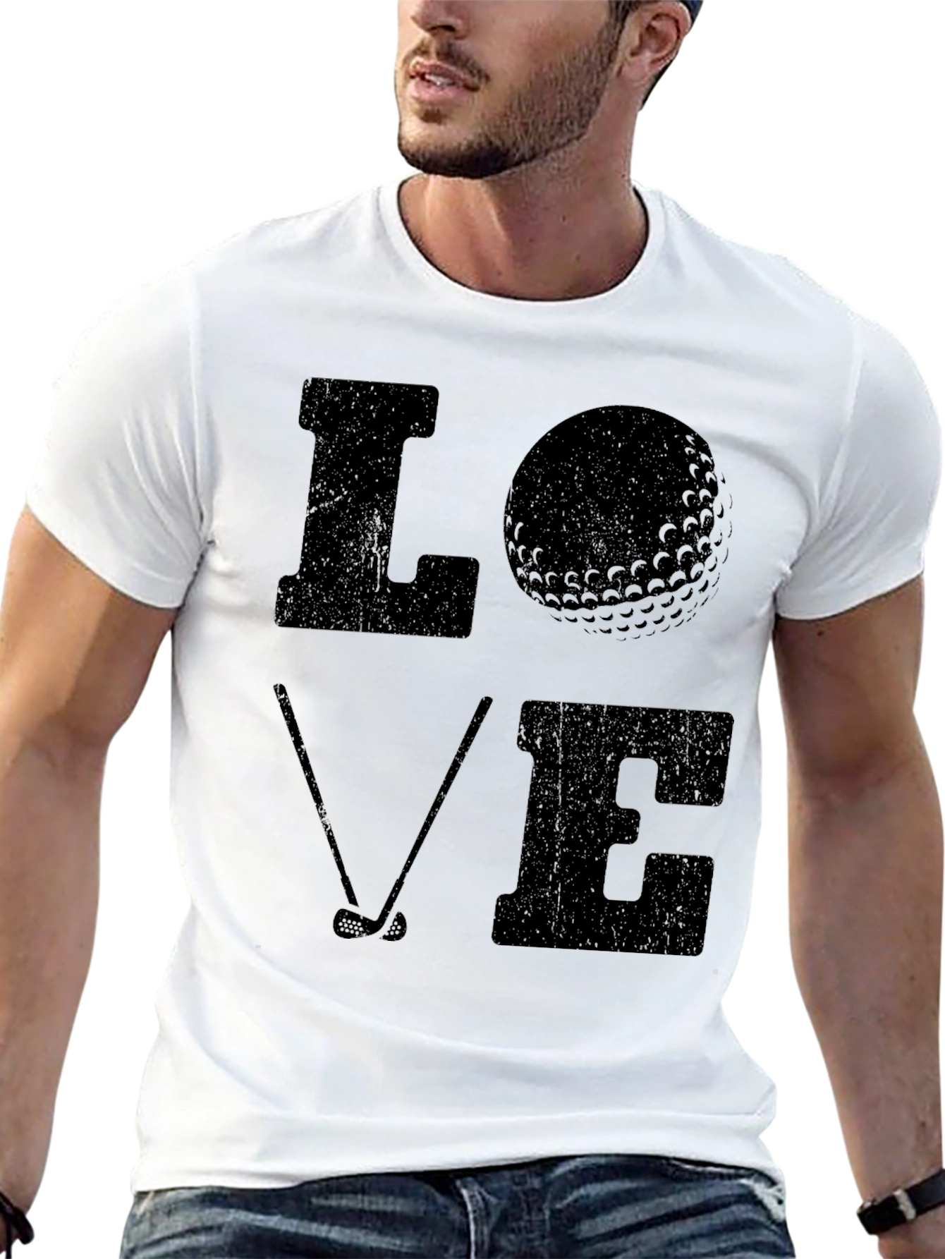 Love Golf T-Shirt - Black Graphic Tee
