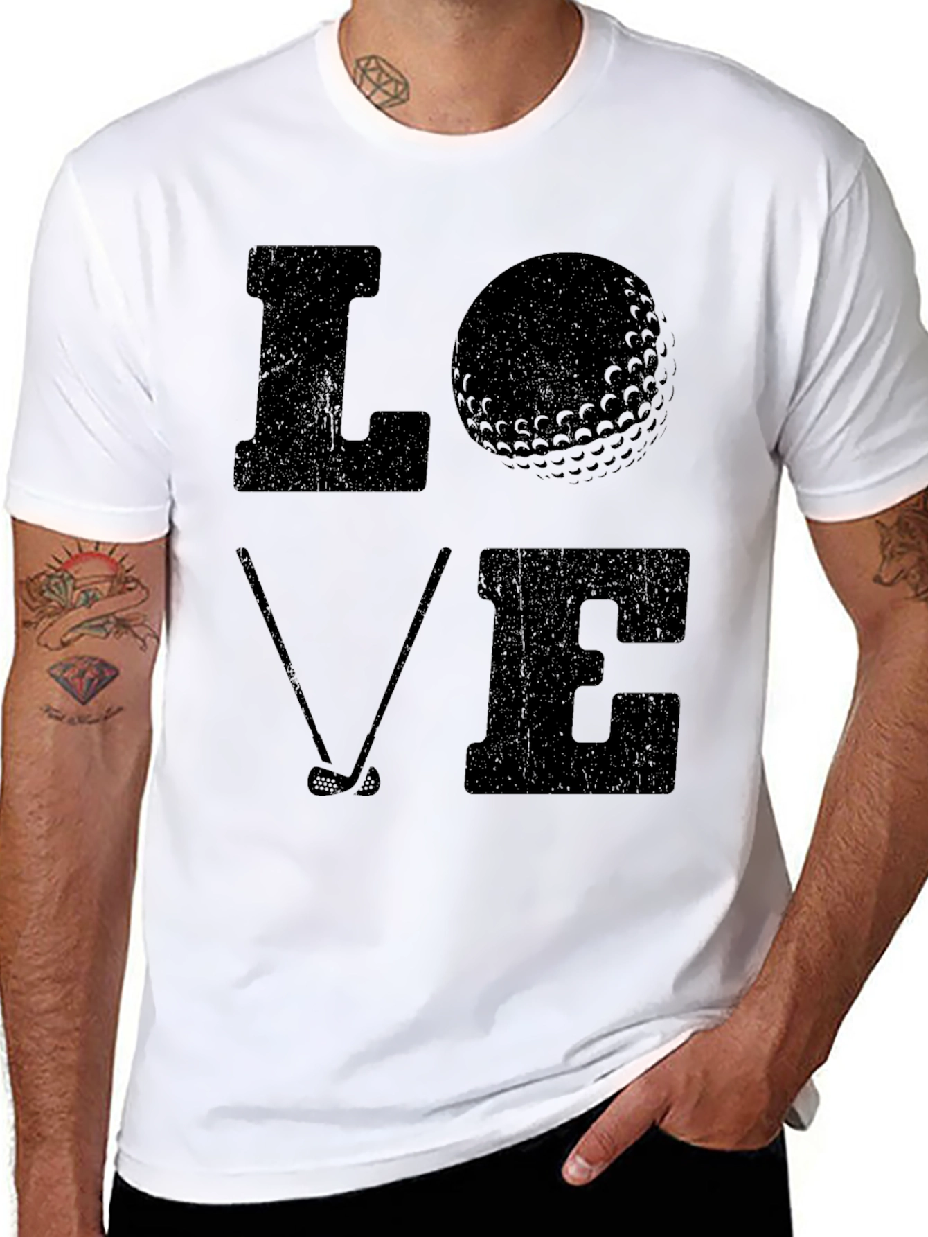 Love Golf T-Shirt - Black Graphic Tee