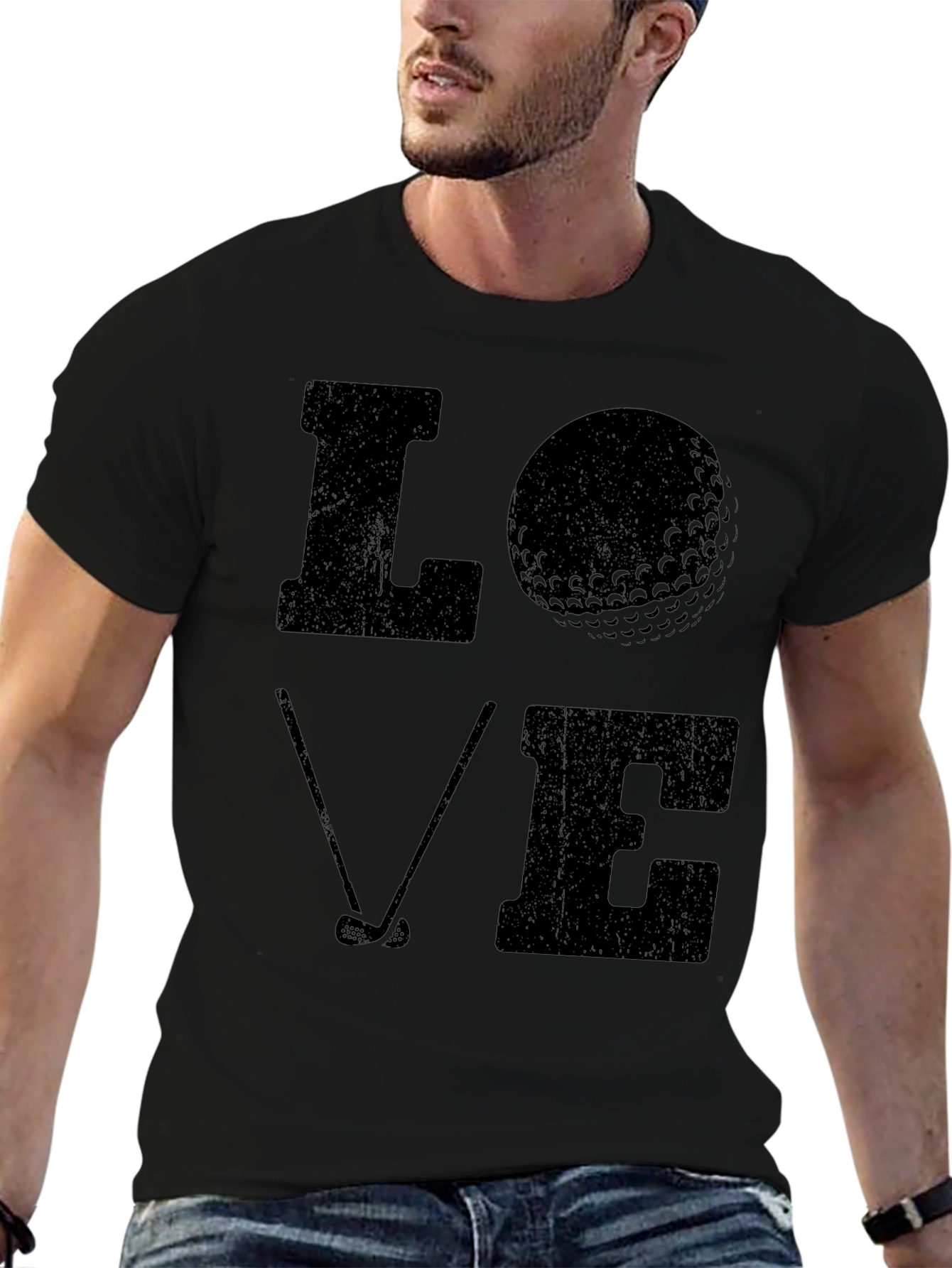 Love Golf T-Shirt - Black Graphic Tee