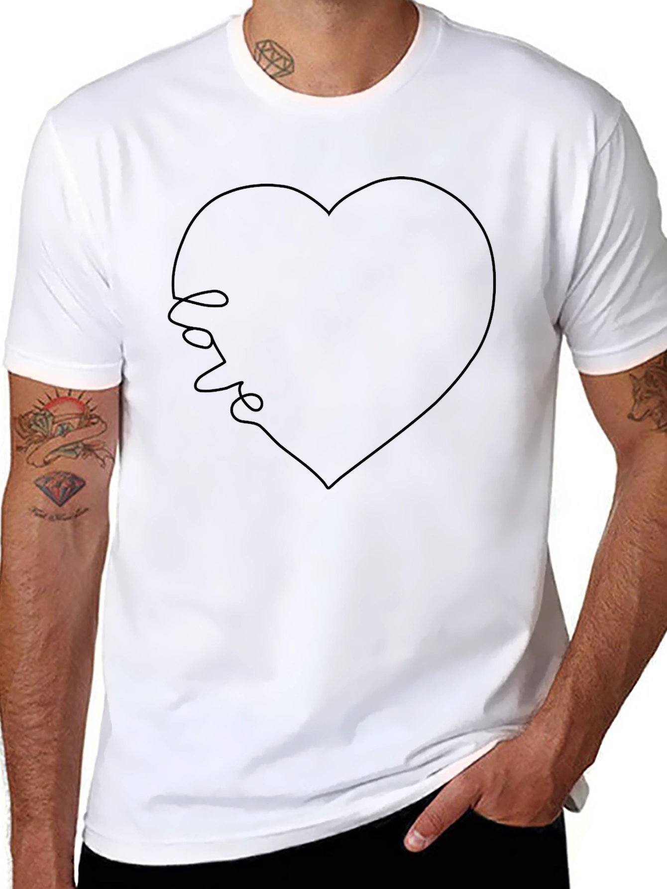 Love Heart T-Shirt - Minimalist Design