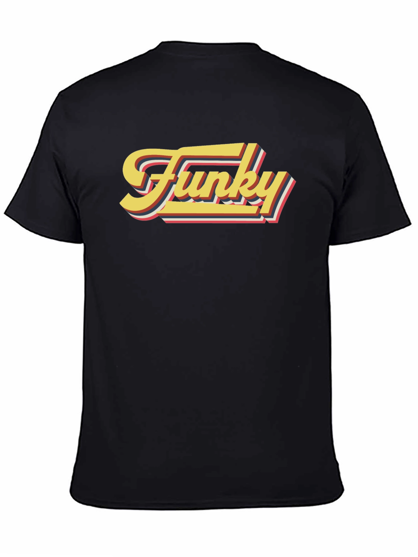 Funky Retro Graphic Tee - Black