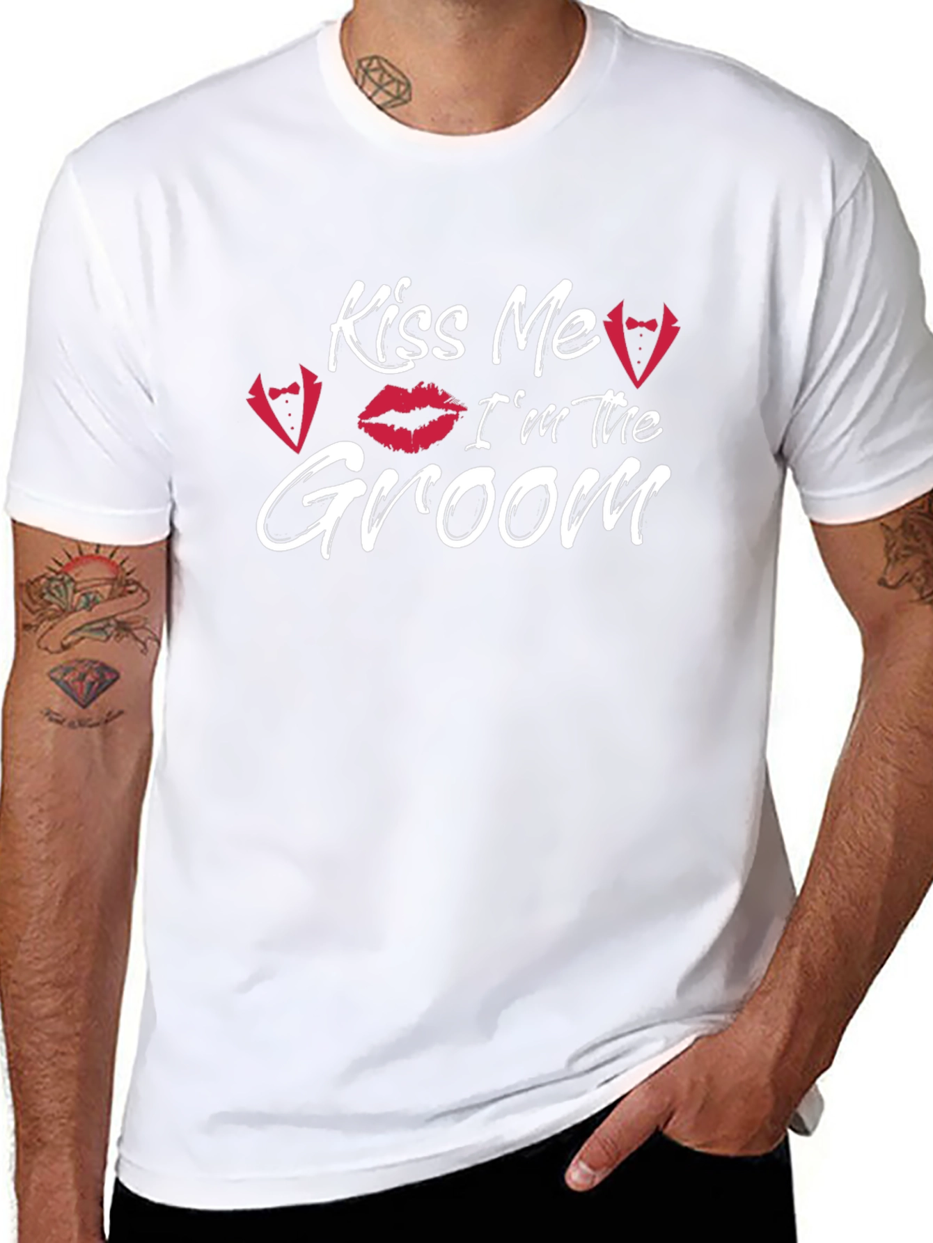 Kiss Me Im The Groom T-Shirt Wedding Apparel