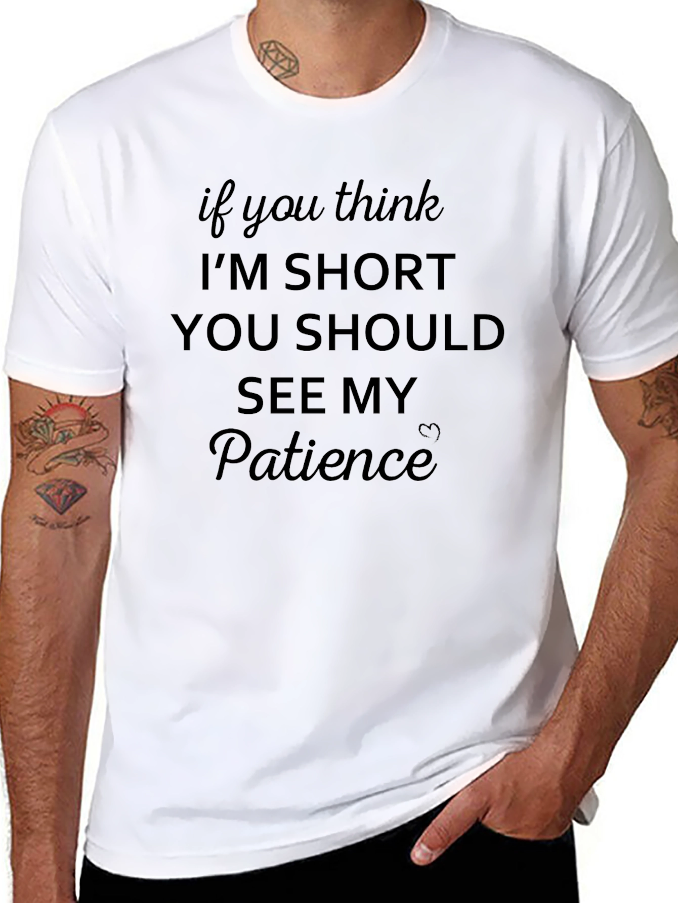Funny Short Person T-Shirt - See My Patience