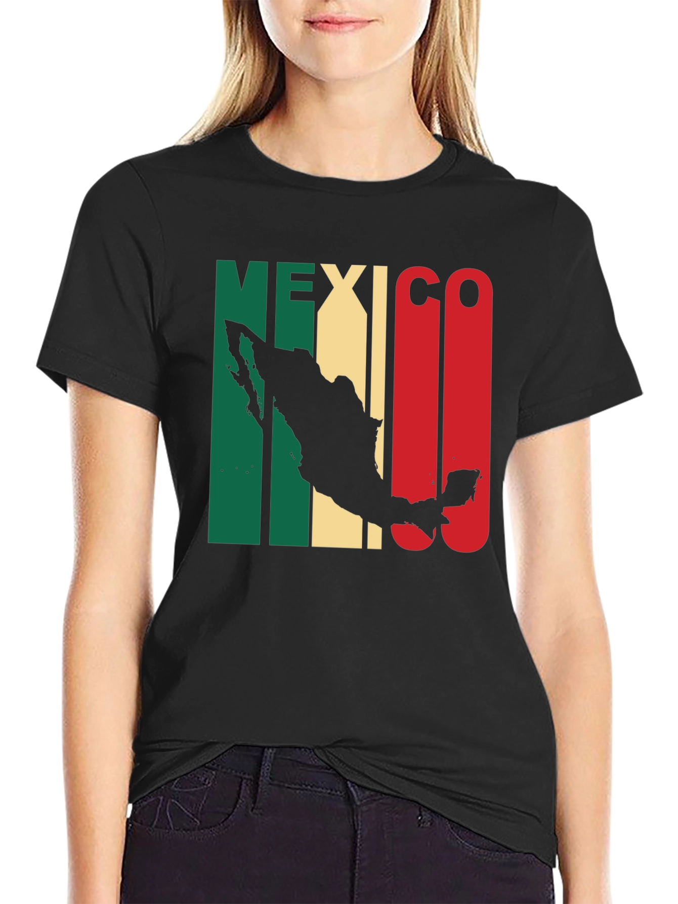 Mexico Map T-Shirt - Black Graphic Tee
