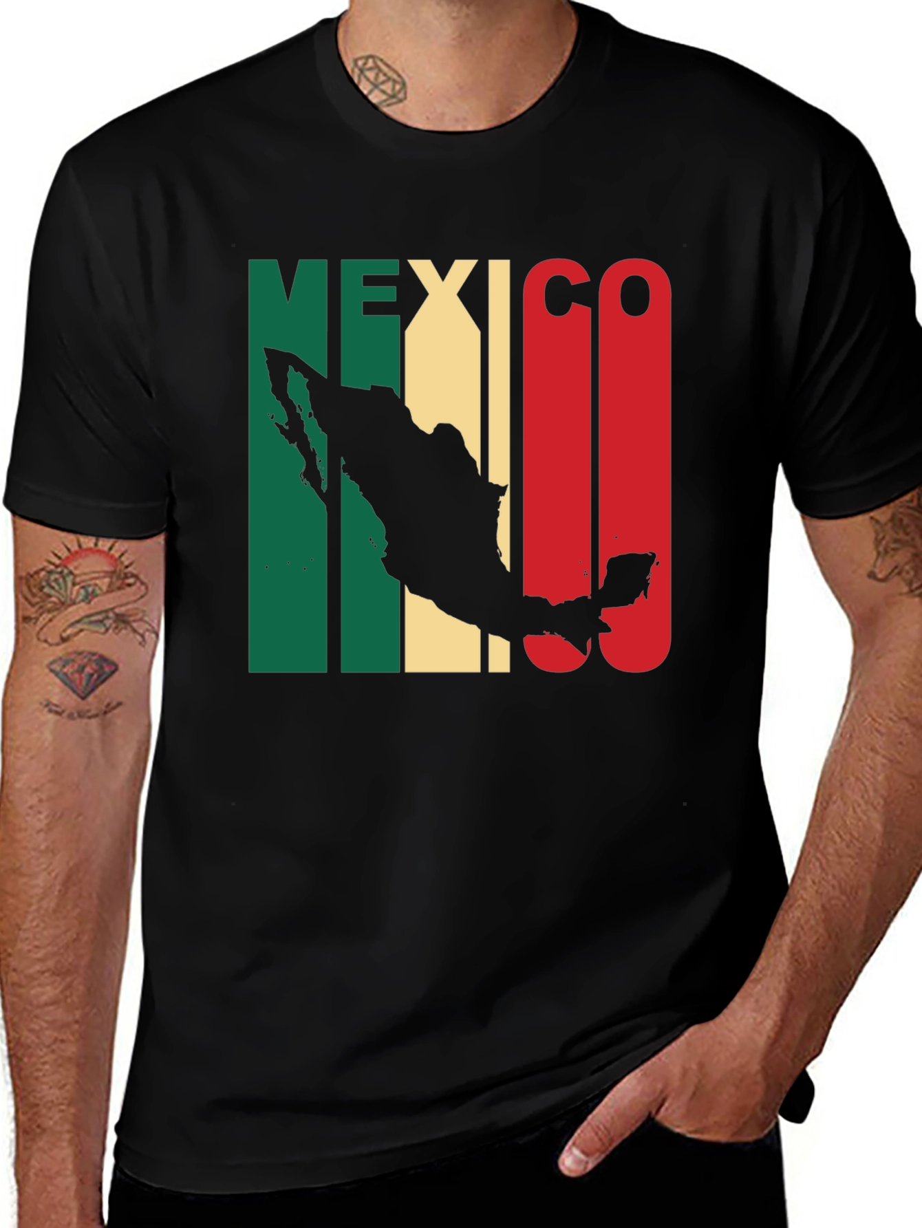 Mexico Map T-Shirt - Black Graphic Tee