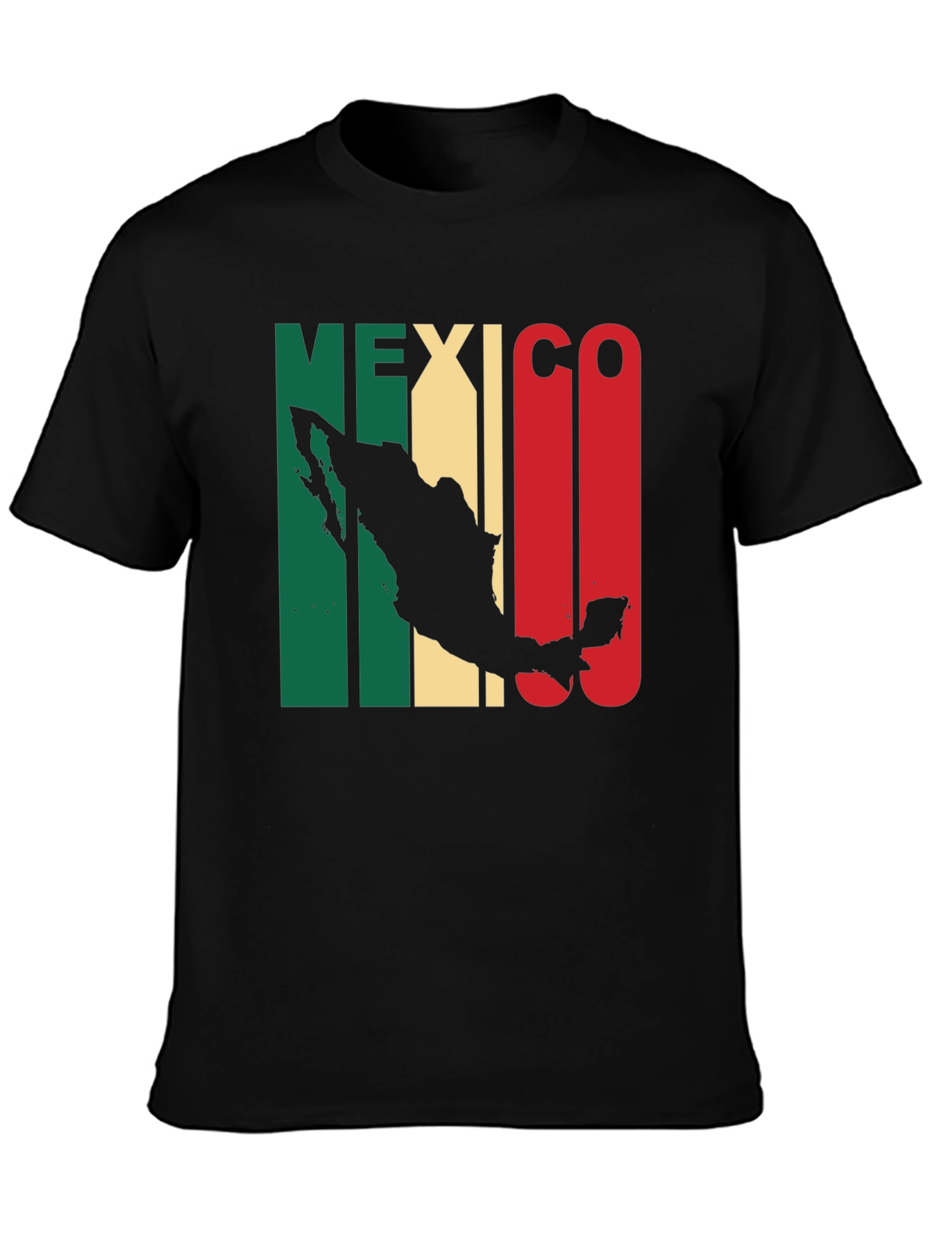 Mexico Map T-Shirt - Black Graphic Tee
