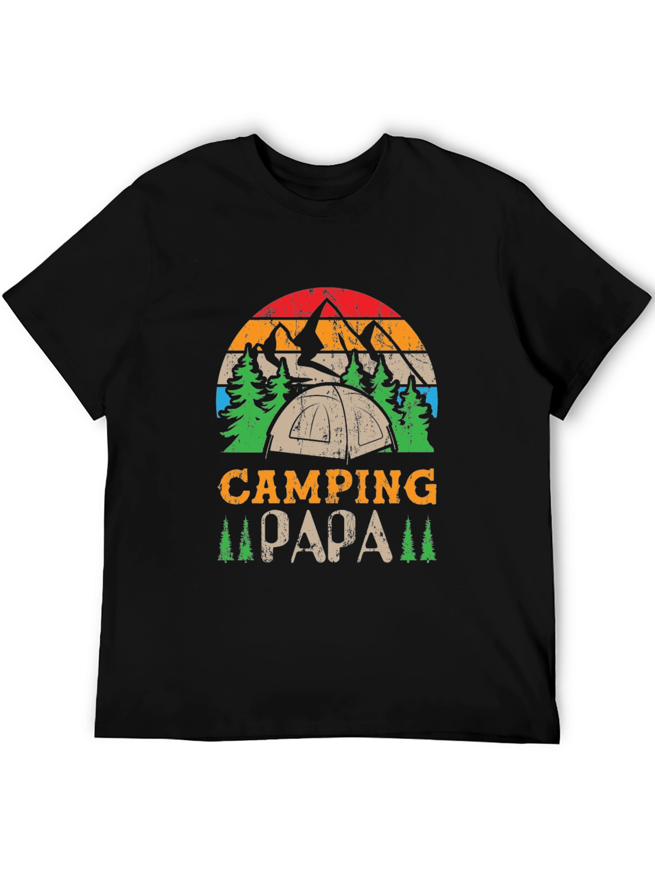 Camping Papa Graphic Tee - Outdoor Adventure Shirt