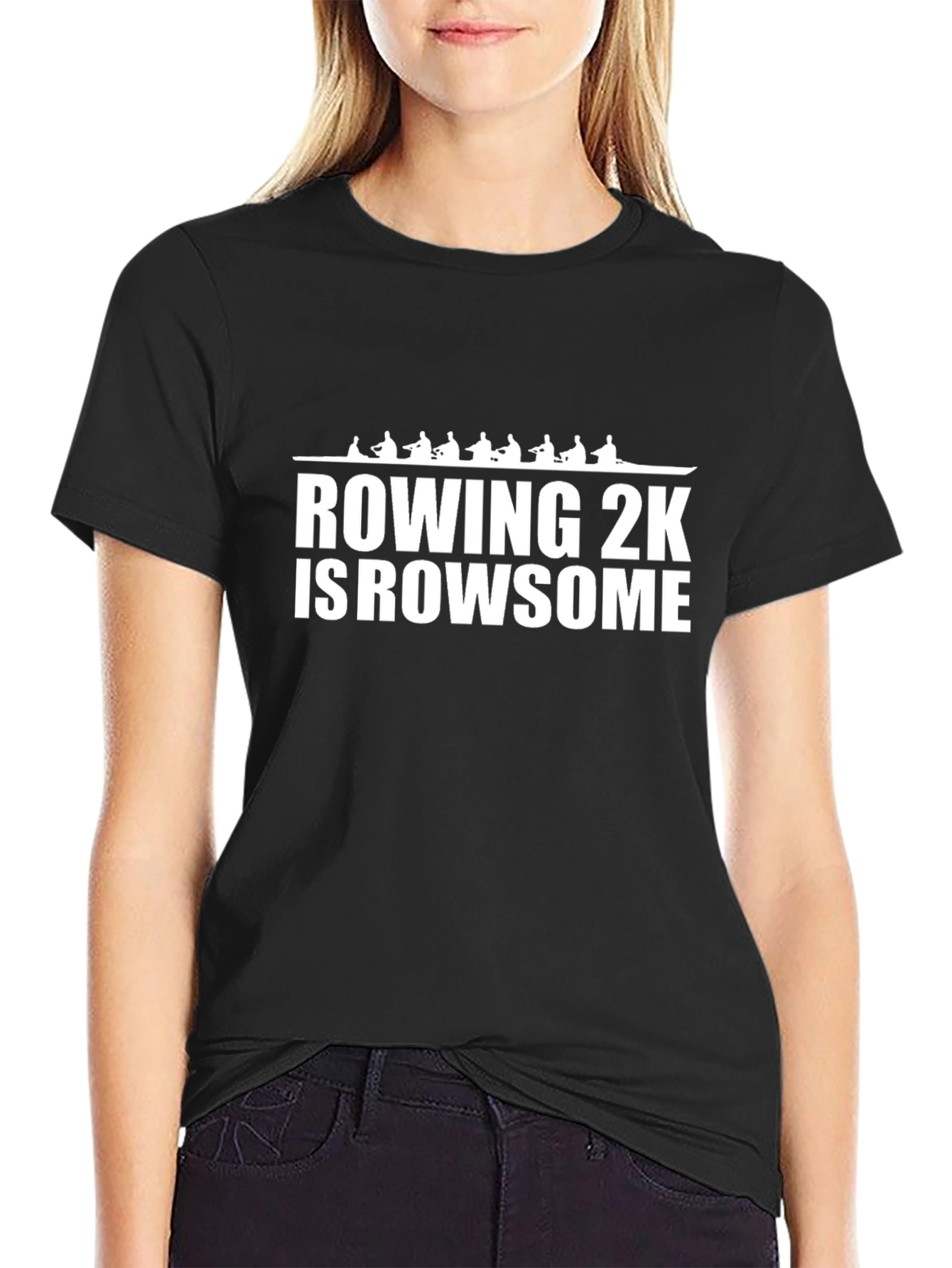 Rowing 2K is Rowsome Black T-Shirt