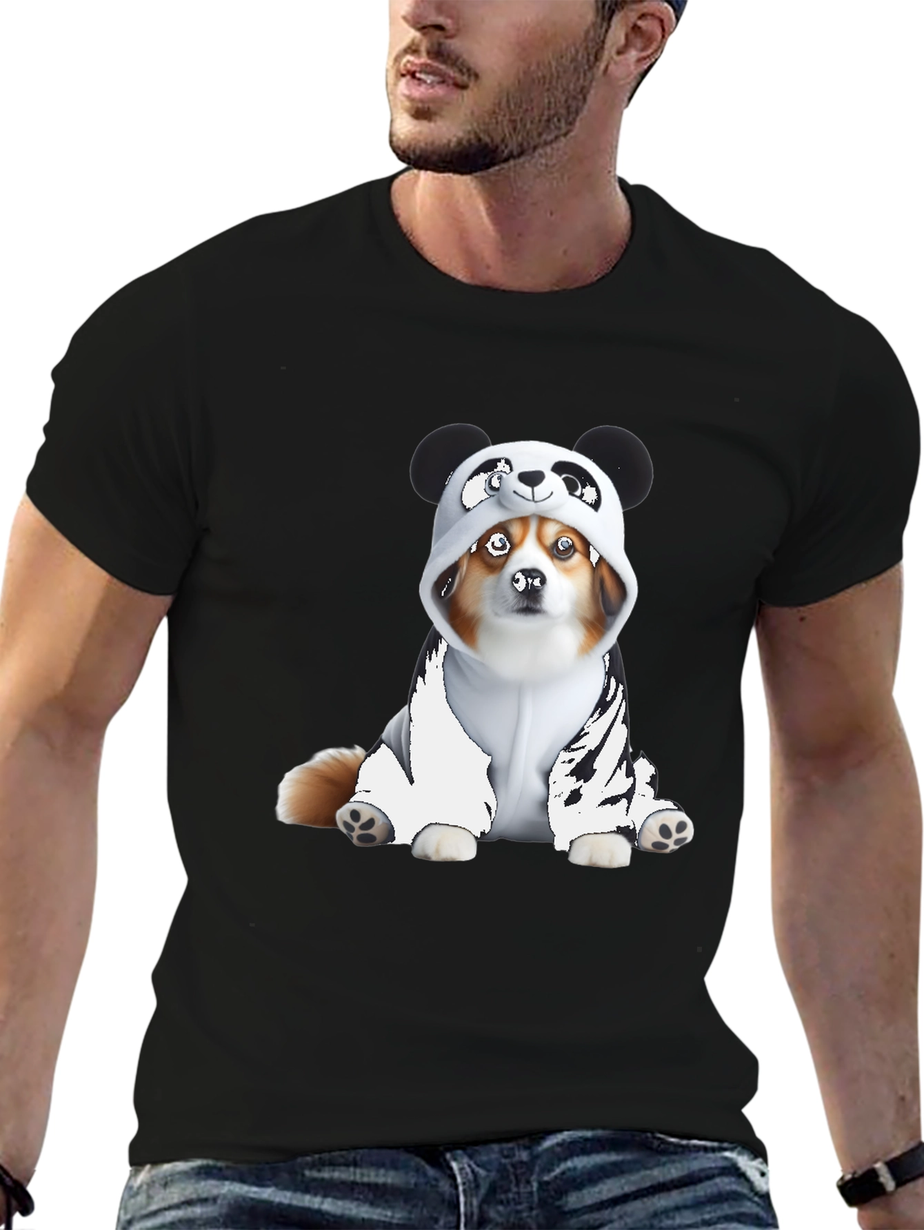 Panda Dog Graphic Tee